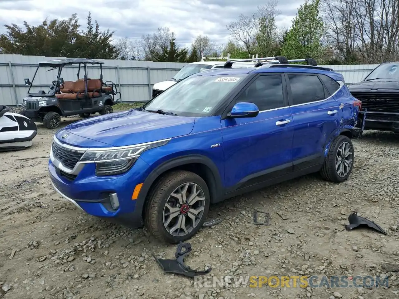 1 Photograph of a damaged car KNDETCA28M7037129 KIA SELTOS 2021