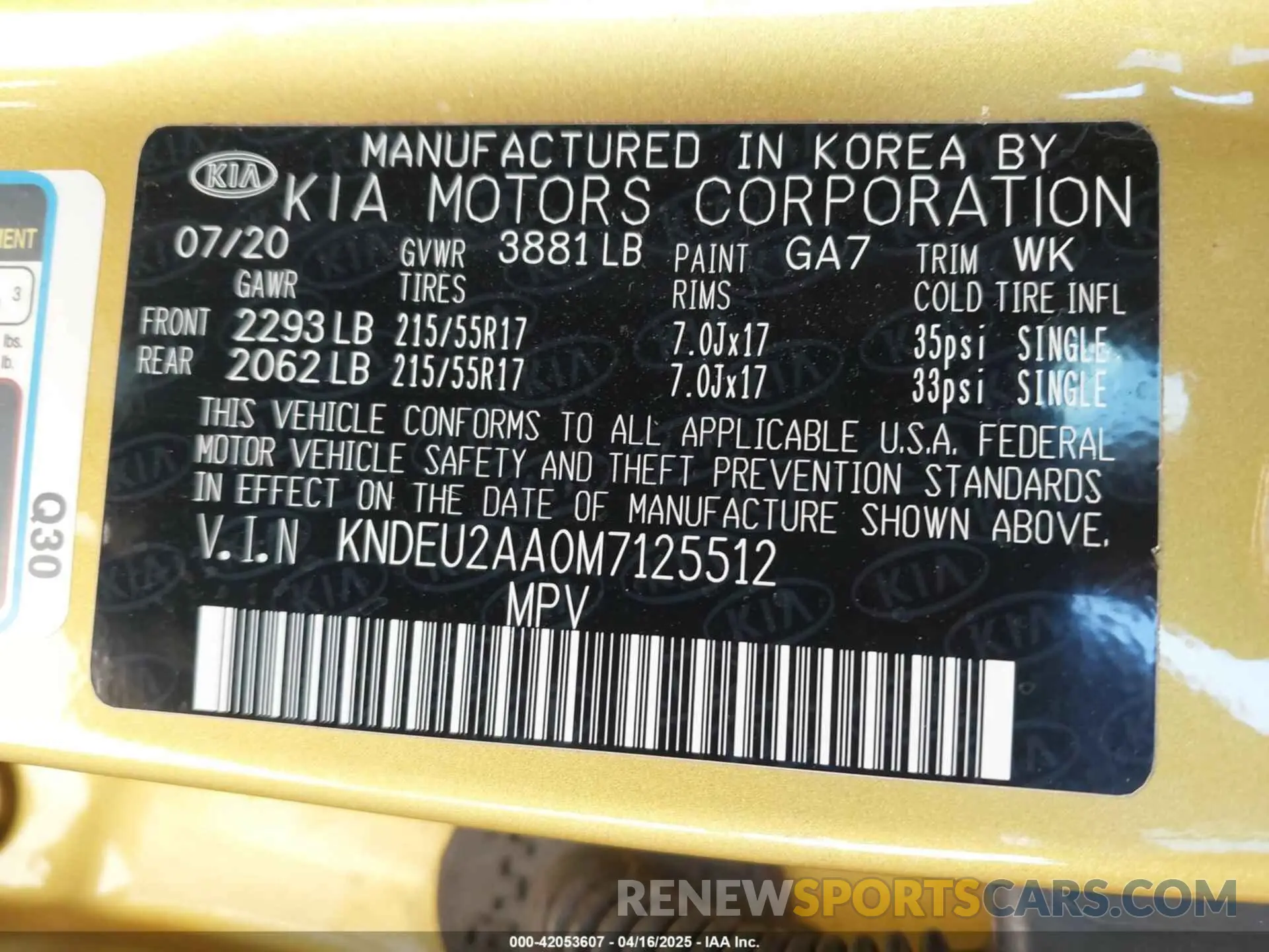 9 Photograph of a damaged car KNDEU2AA0M7125512 KIA SELTOS 2021