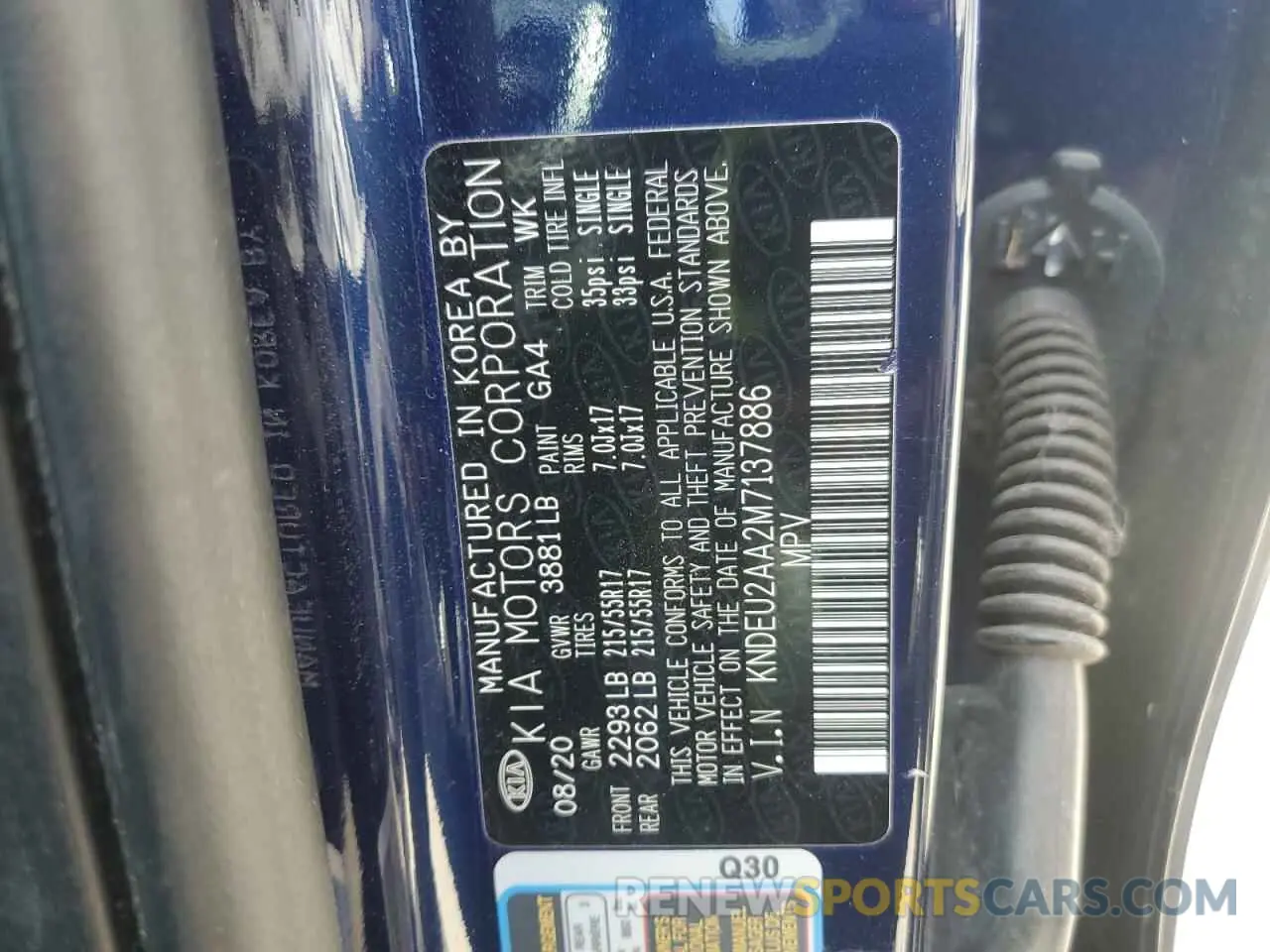 12 Photograph of a damaged car KNDEU2AA2M7137886 KIA SELTOS 2021