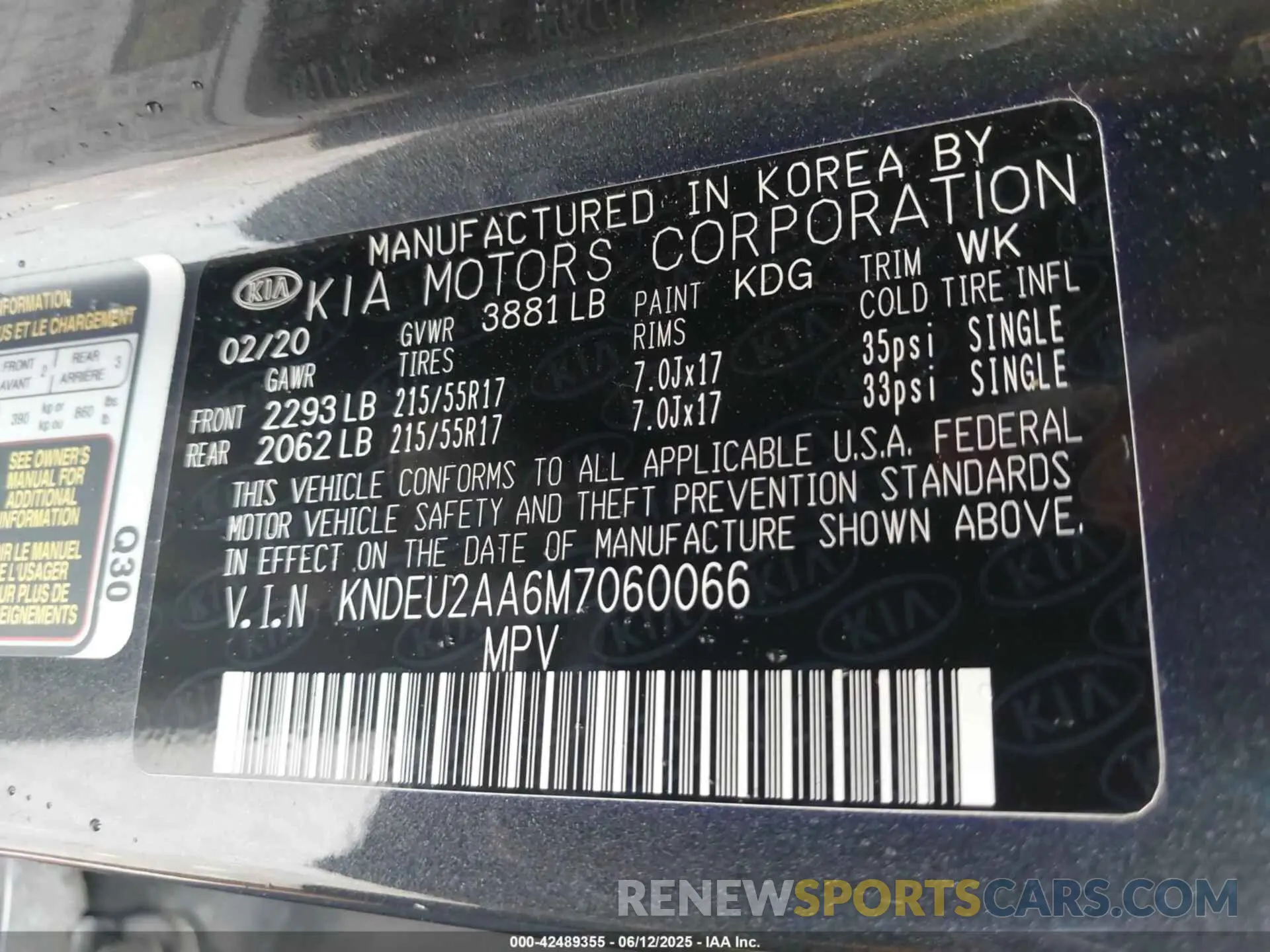 9 Photograph of a damaged car KNDEU2AA6M7060066 KIA SELTOS 2021