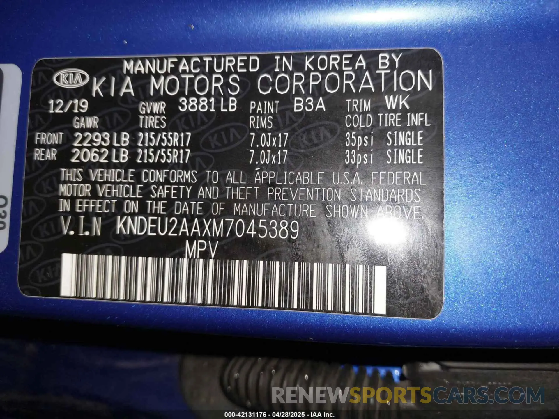 9 Фотография поврежденного автомобиля KNDEU2AAXM7045389 KIA SELTOS 2021