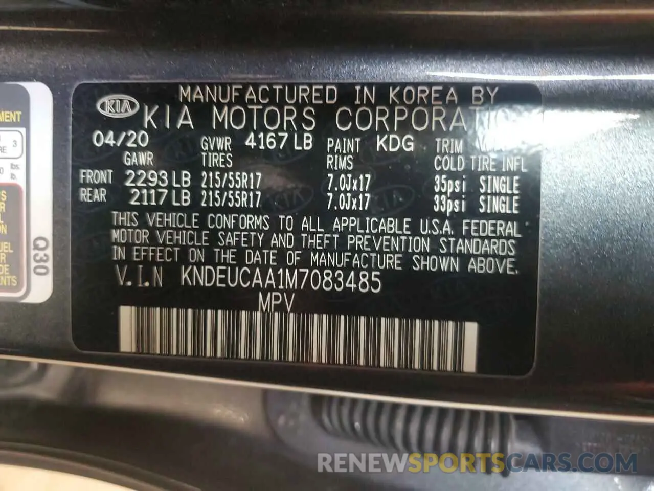 13 Photograph of a damaged car KNDEUCAA1M7083485 KIA SELTOS 2021