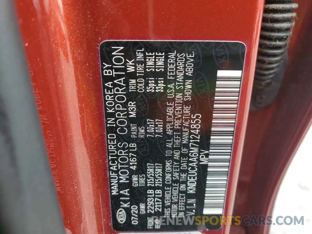 12 Photograph of a damaged car KNDEUCAA6M7124855 KIA SELTOS 2021