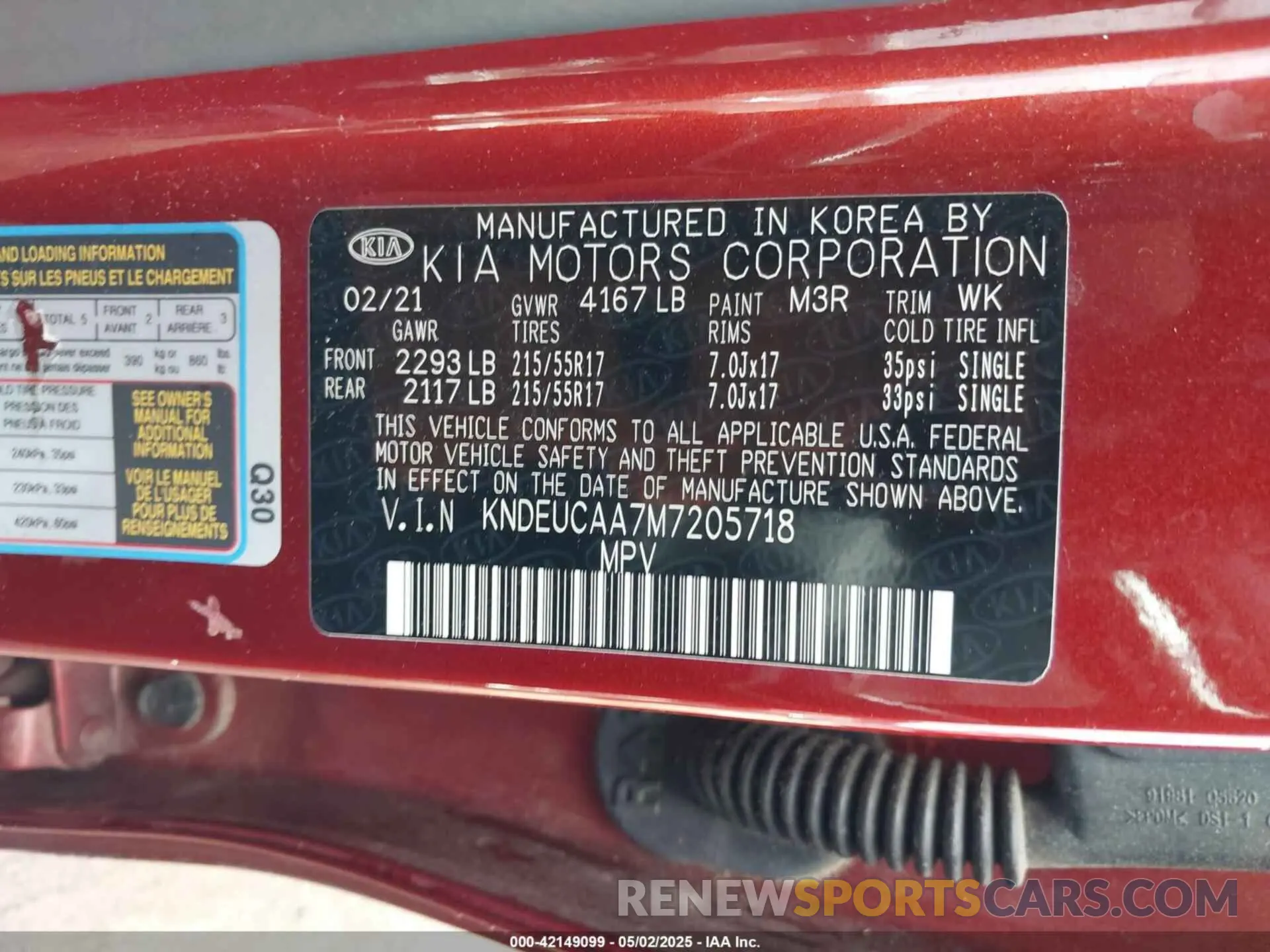 9 Photograph of a damaged car KNDEUCAA7M7205718 KIA SELTOS 2021