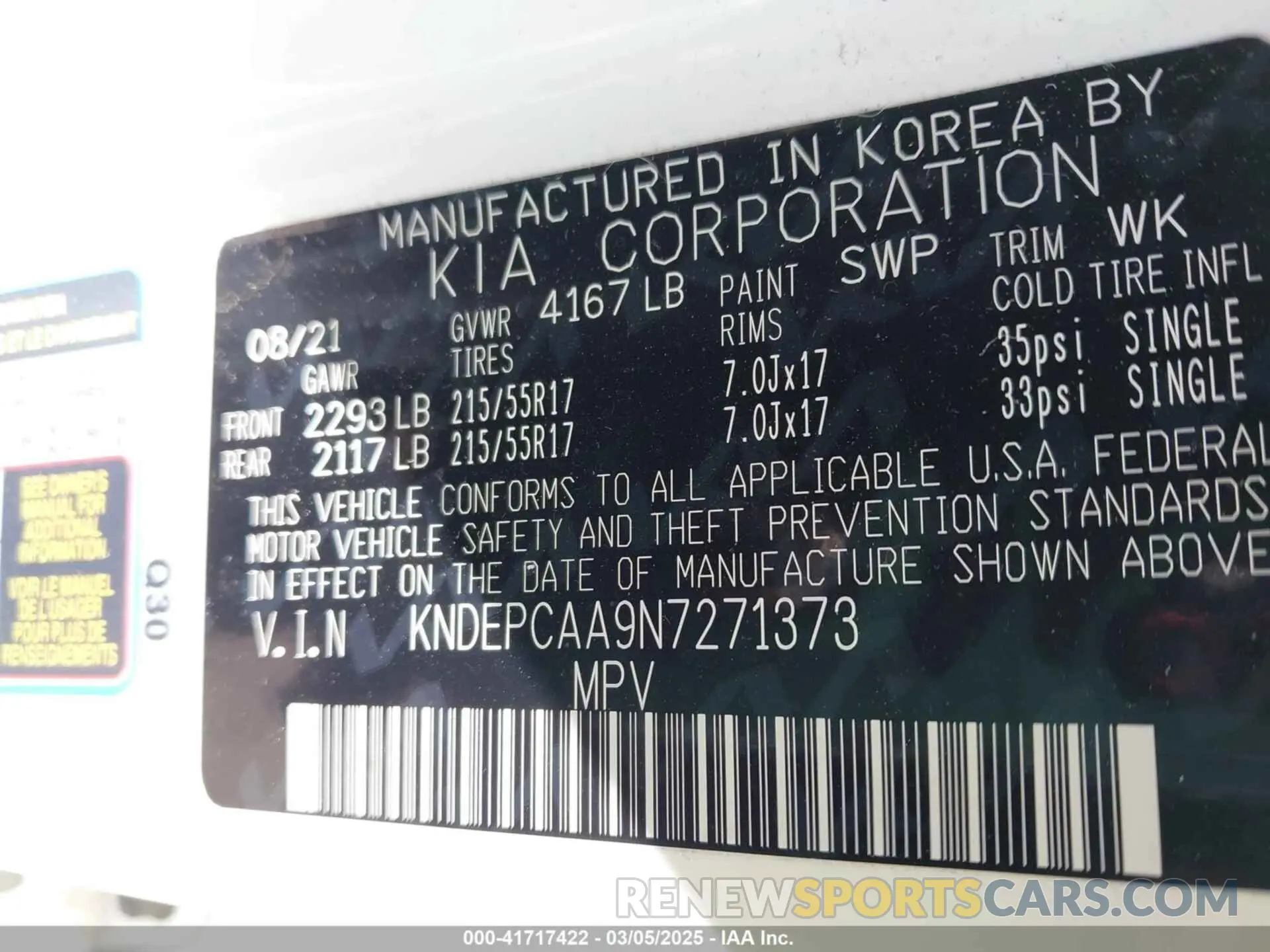 9 Фотография поврежденного автомобиля KNDEPCAA9N7271373 KIA SELTOS 2022