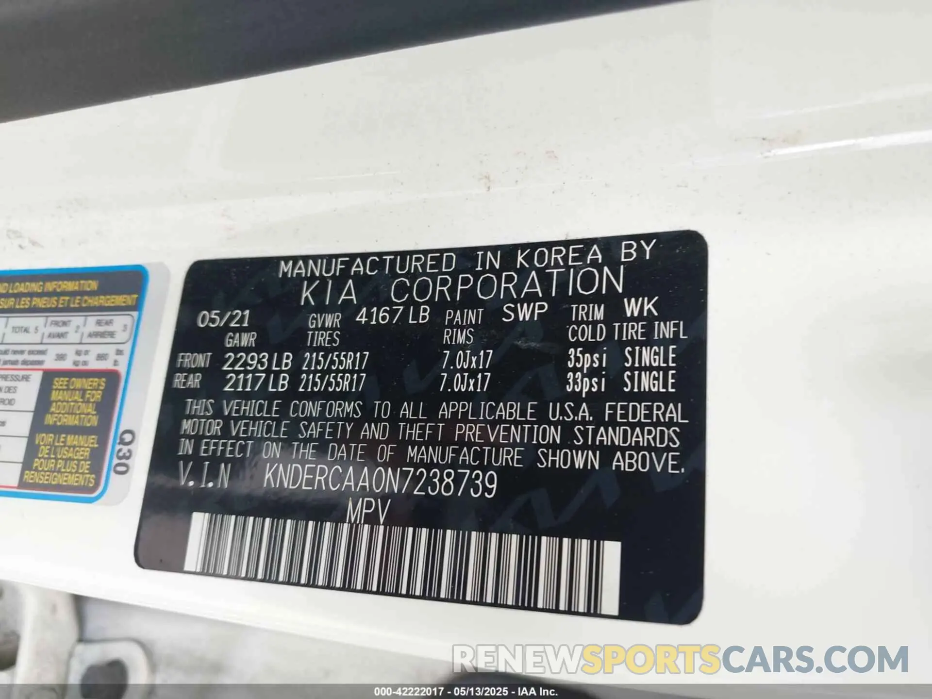 9 Photograph of a damaged car KNDERCAA0N7238739 KIA SELTOS 2022