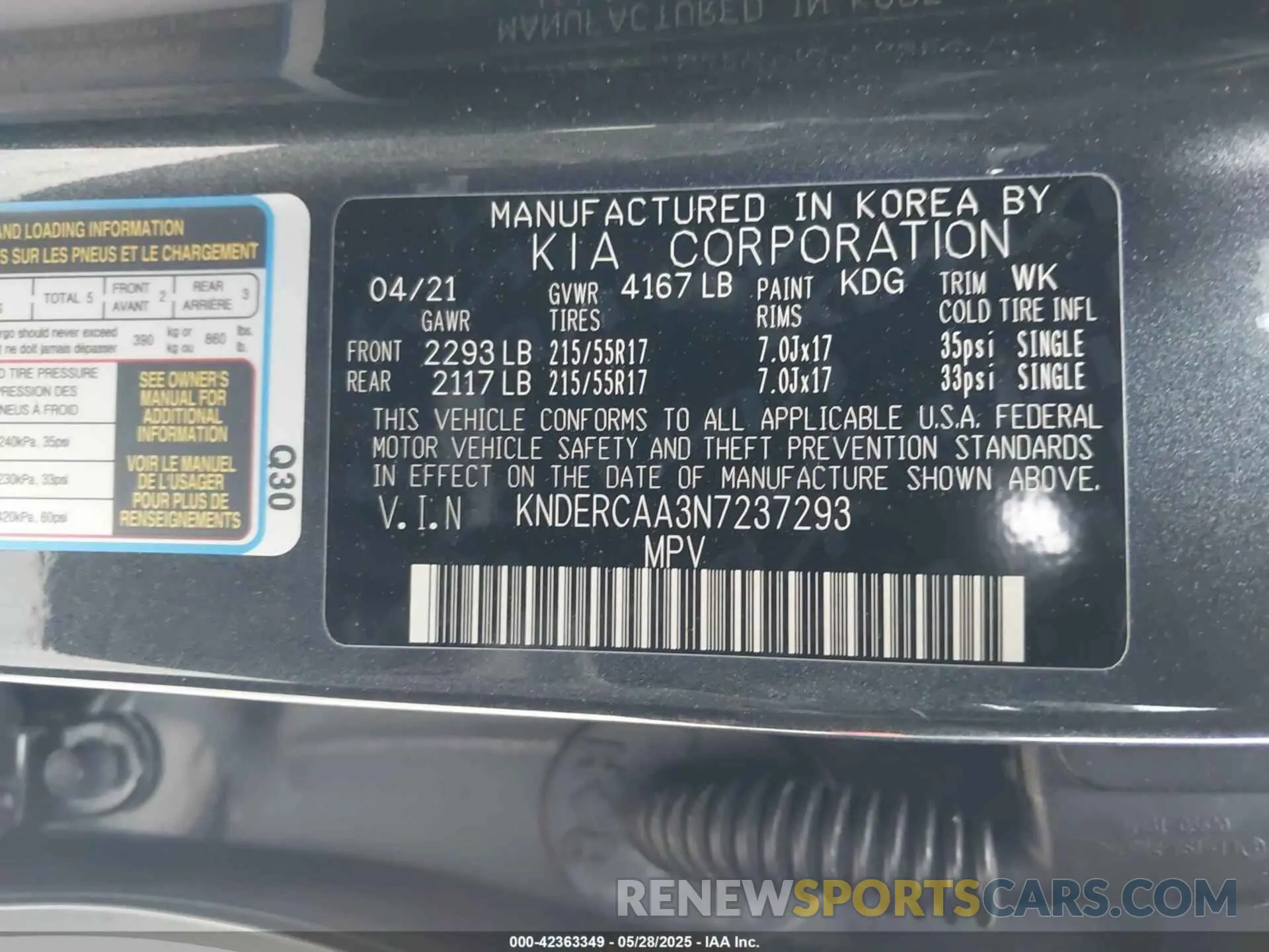 9 Photograph of a damaged car KNDERCAA3N7237293 KIA SELTOS 2022