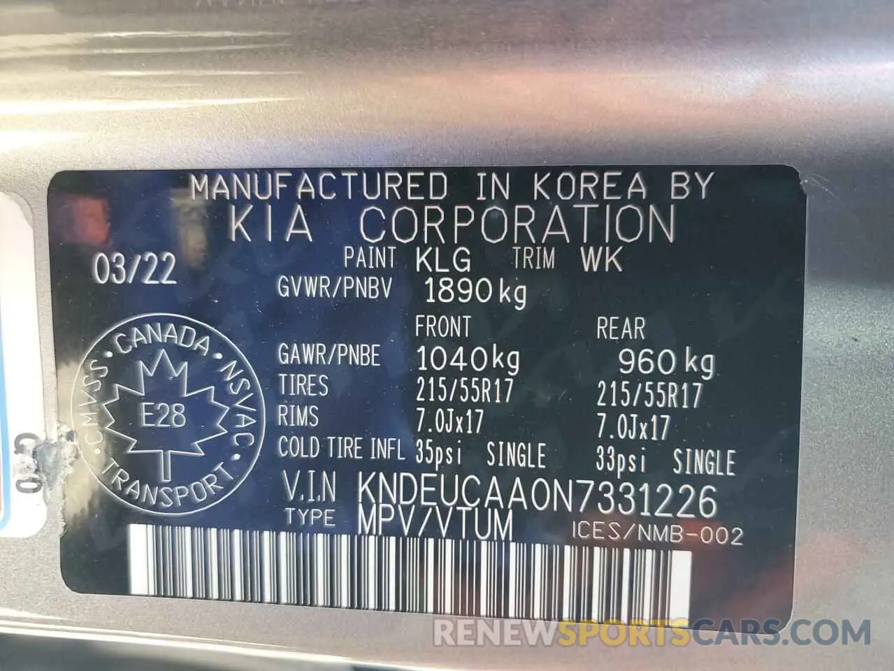 14 Фотография поврежденного автомобиля KNDEUCAA0N7331226 KIA SELTOS 2022