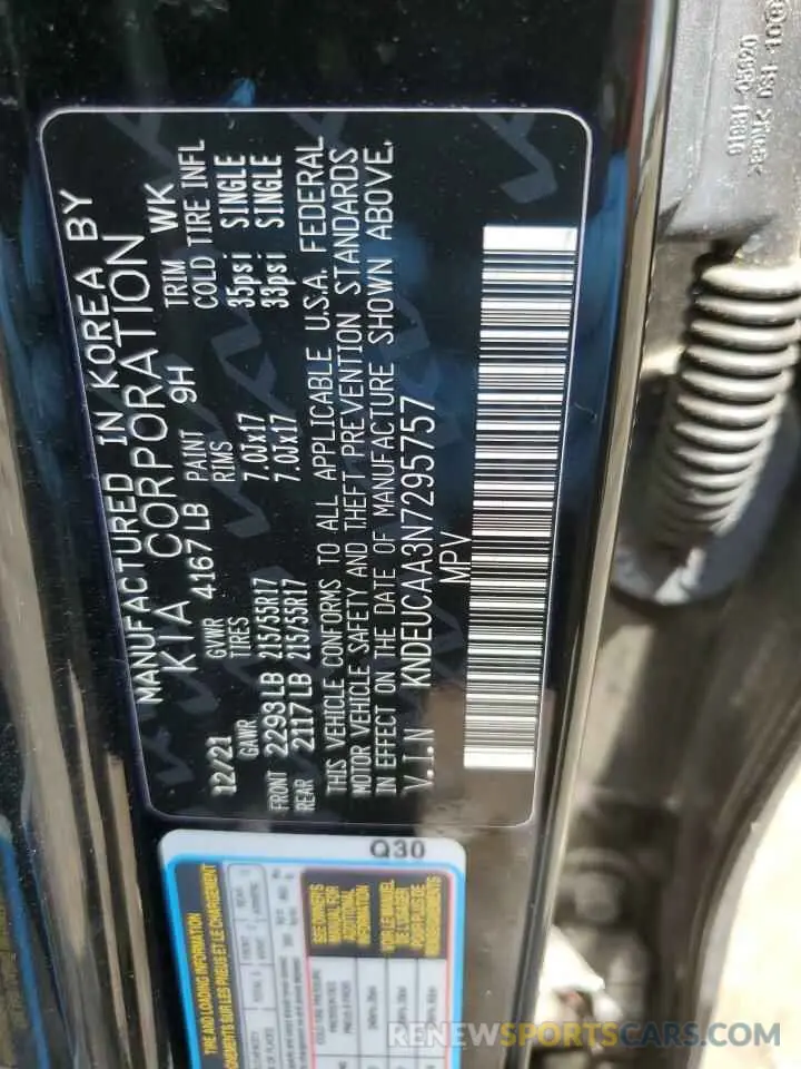 13 Photograph of a damaged car KNDEUCAA3N7295757 KIA SELTOS 2022