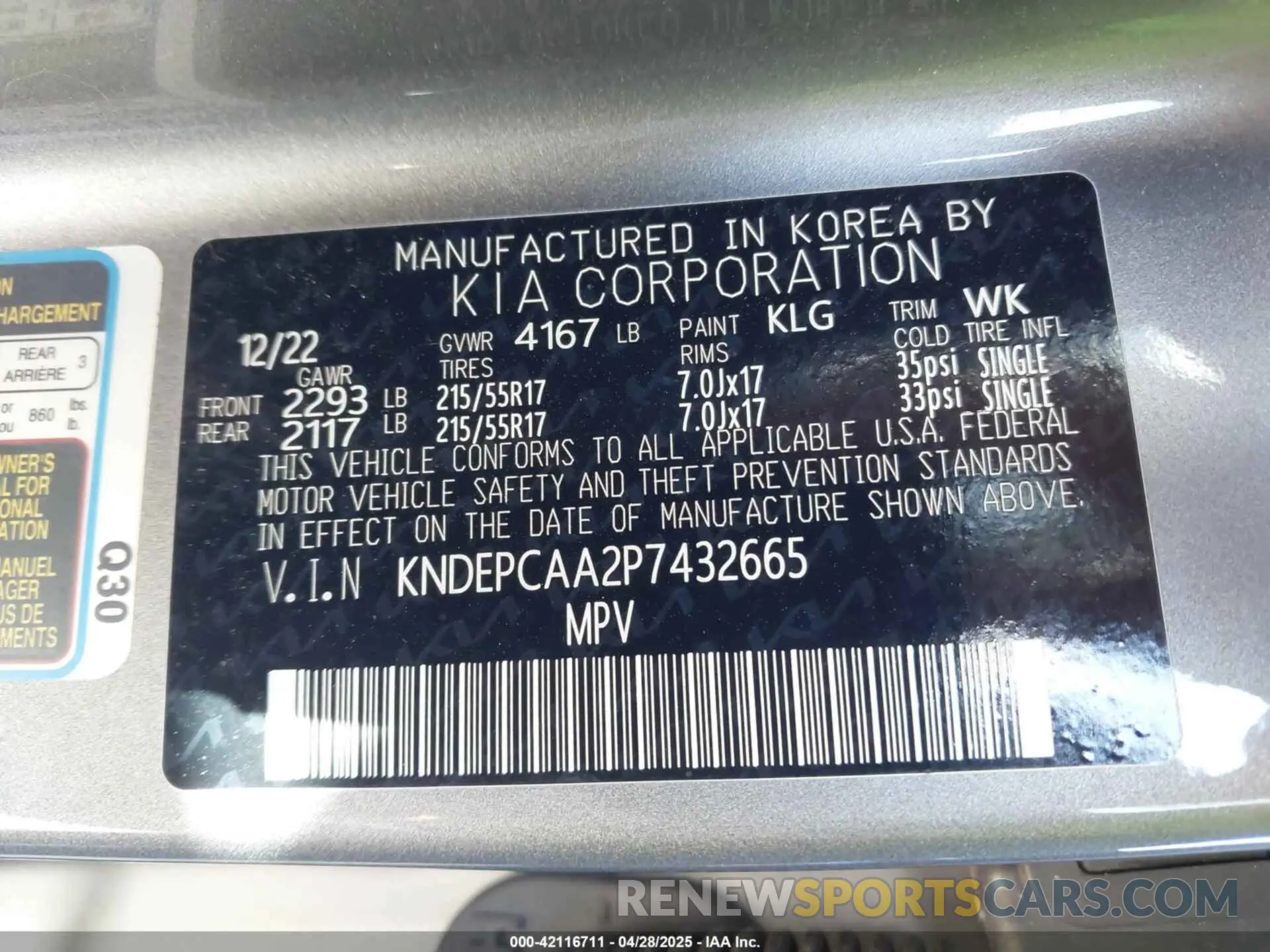 9 Фотография поврежденного автомобиля KNDEPCAA2P7432665 KIA SELTOS 2023