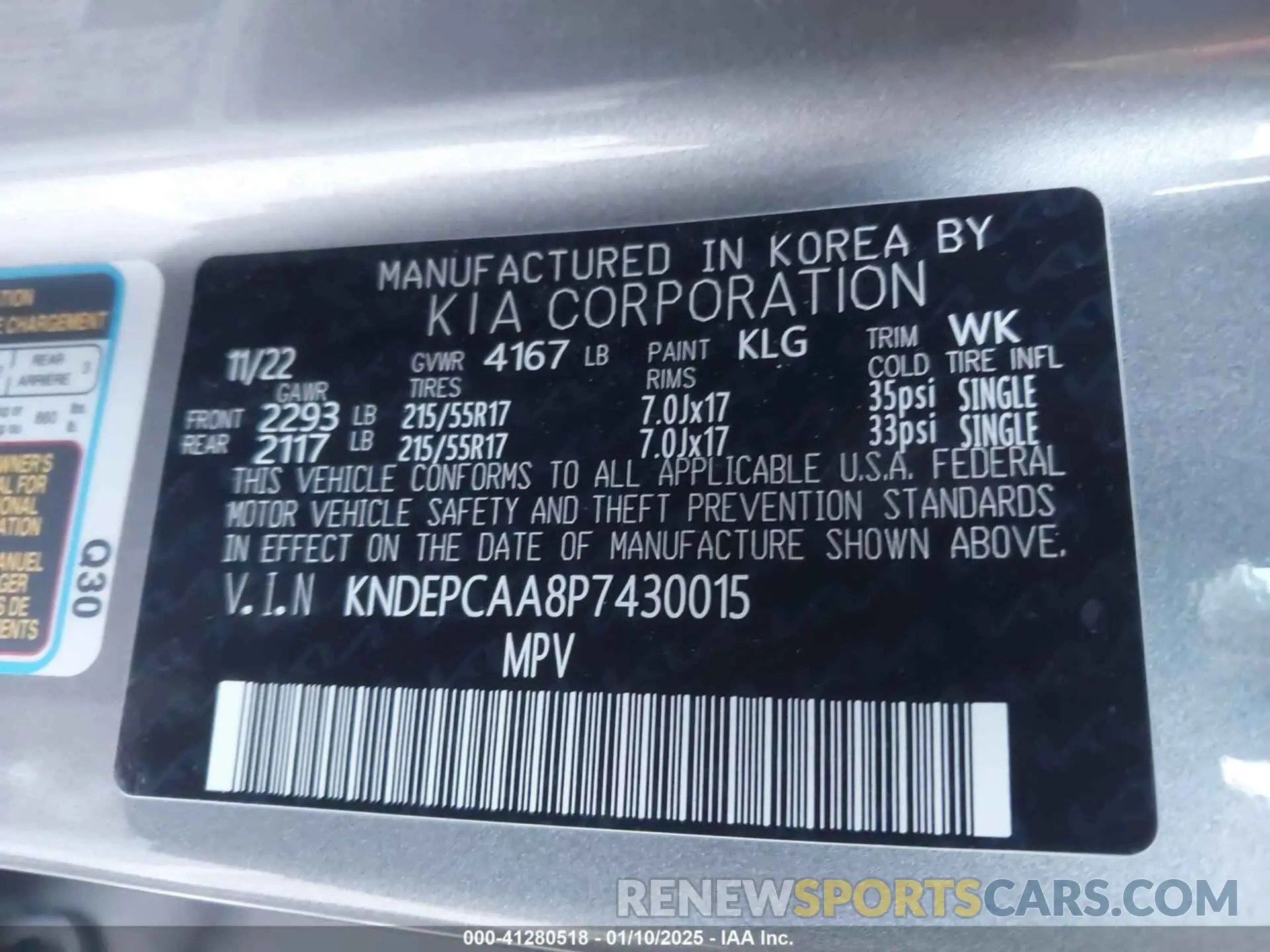 9 Photograph of a damaged car KNDEPCAA8P7430015 KIA SELTOS 2023