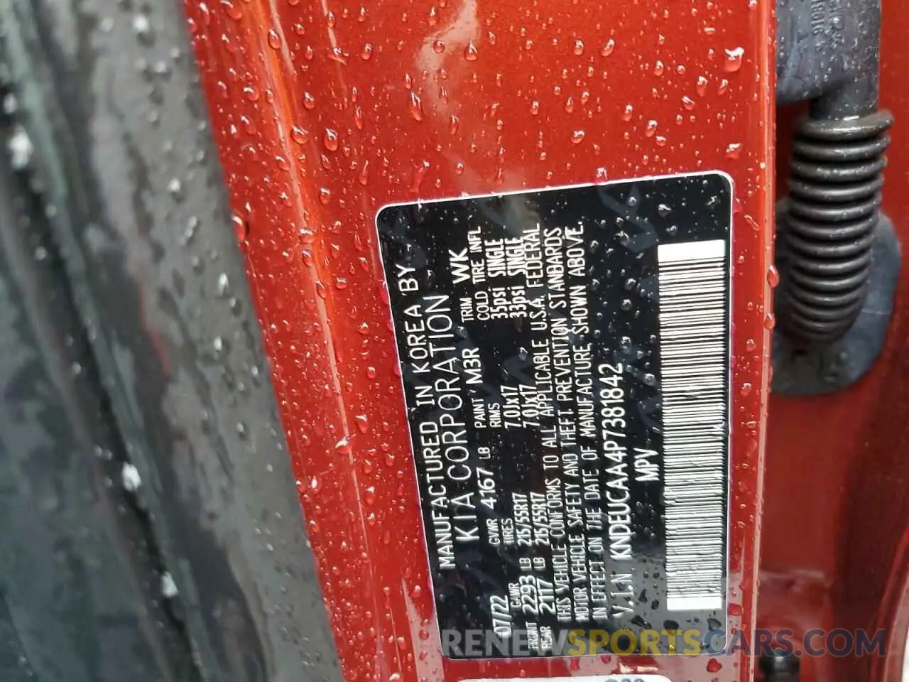 13 Photograph of a damaged car KNDEUCAA4P7381842 KIA SELTOS 2023