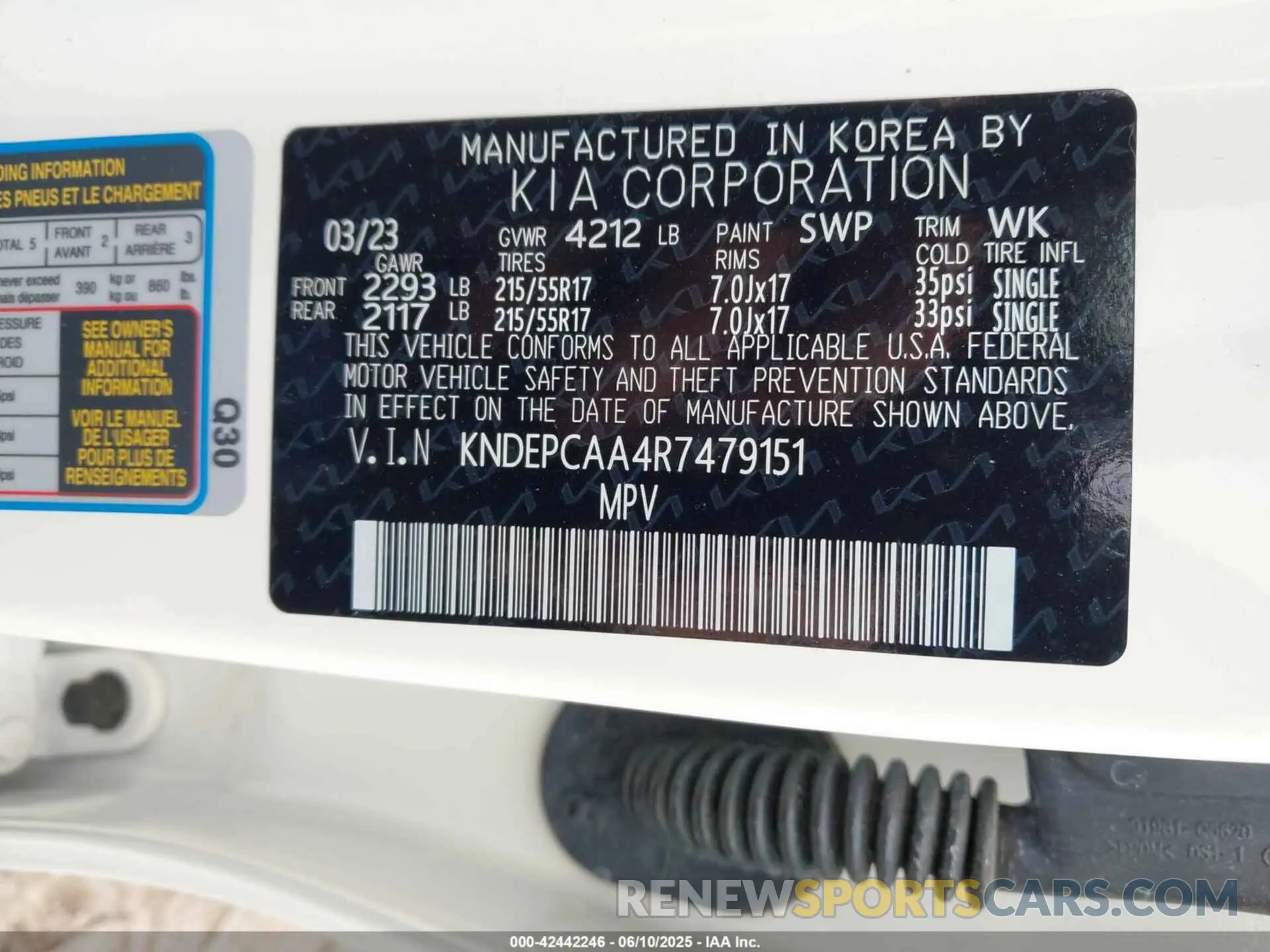 9 Photograph of a damaged car KNDEPCAA4R7479151 KIA SELTOS 2024