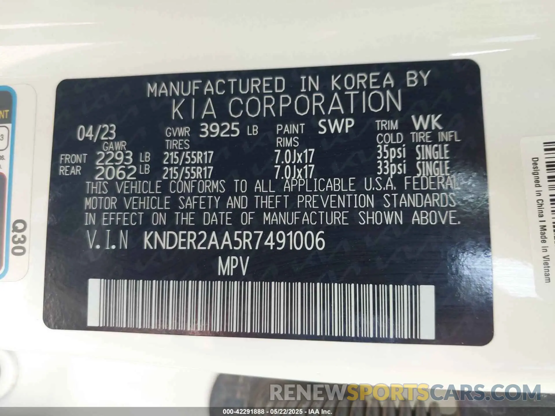 9 Фотография поврежденного автомобиля KNDER2AA5R7491006 KIA SELTOS 2024