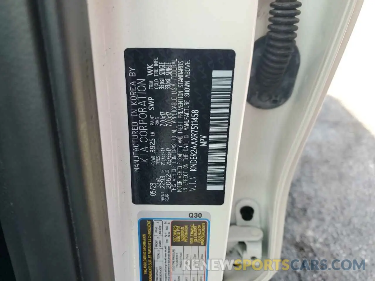 13 Photograph of a damaged car KNDER2AAXR7511458 KIA SELTOS 2024