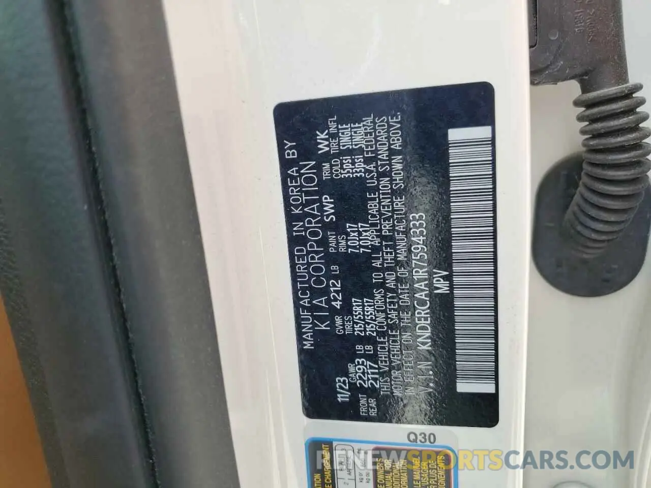14 Photograph of a damaged car KNDERCAA1R7594333 KIA SELTOS 2024