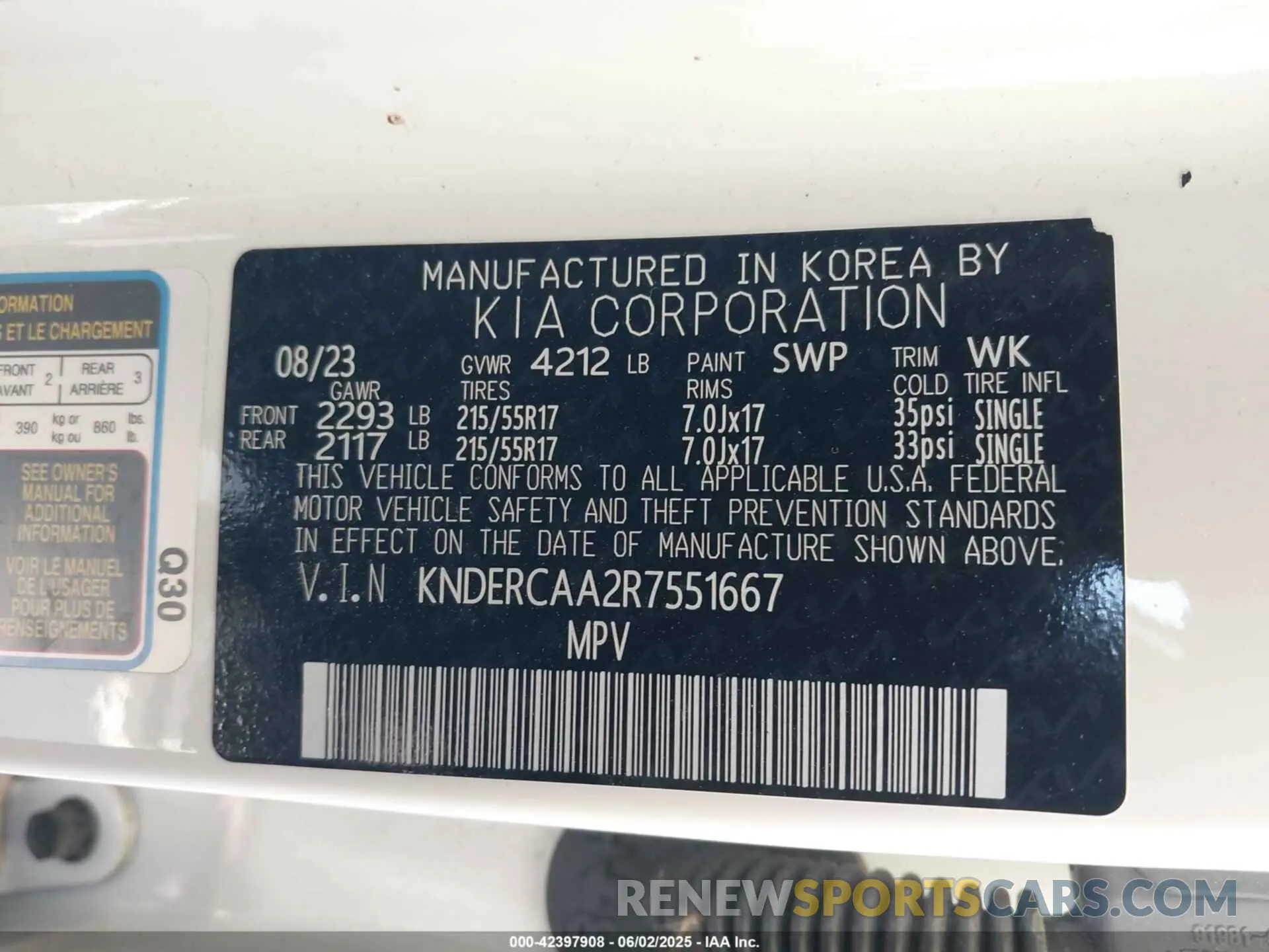 9 Photograph of a damaged car KNDERCAA2R7551667 KIA SELTOS 2024