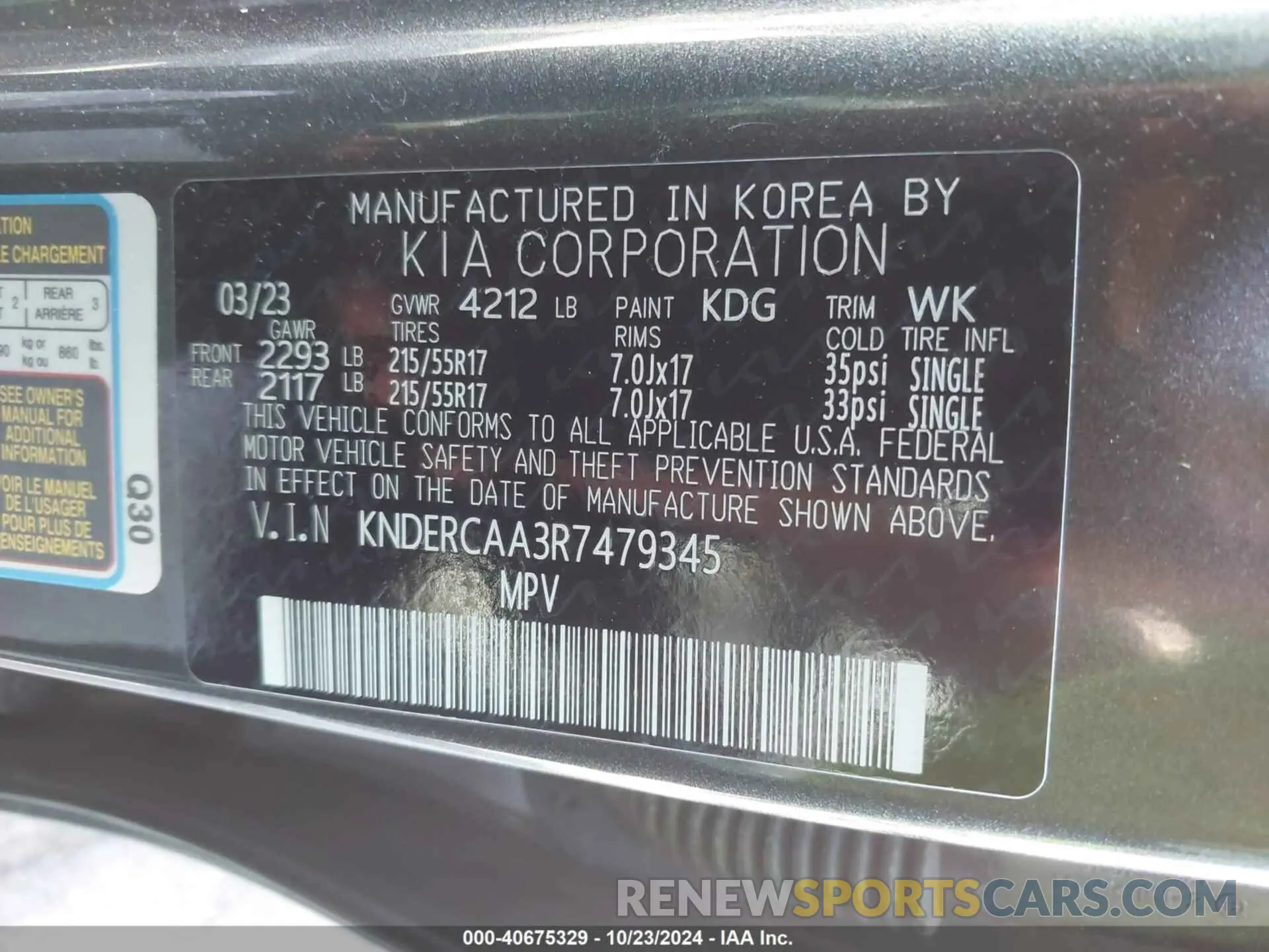 9 Фотография поврежденного автомобиля KNDERCAA3R7479345 KIA SELTOS 2024