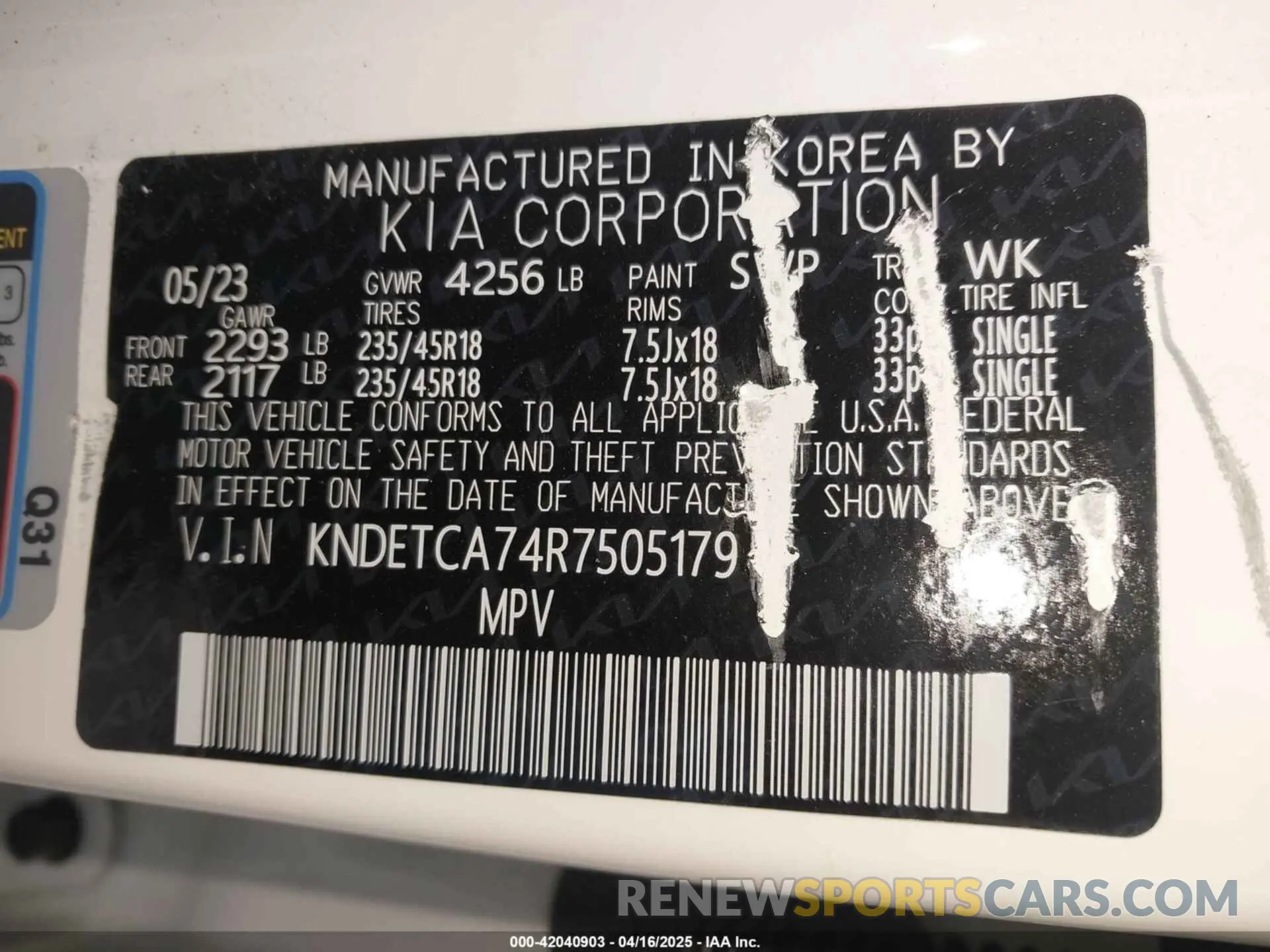 9 Фотография поврежденного автомобиля KNDETCA74R7505179 KIA SELTOS 2024