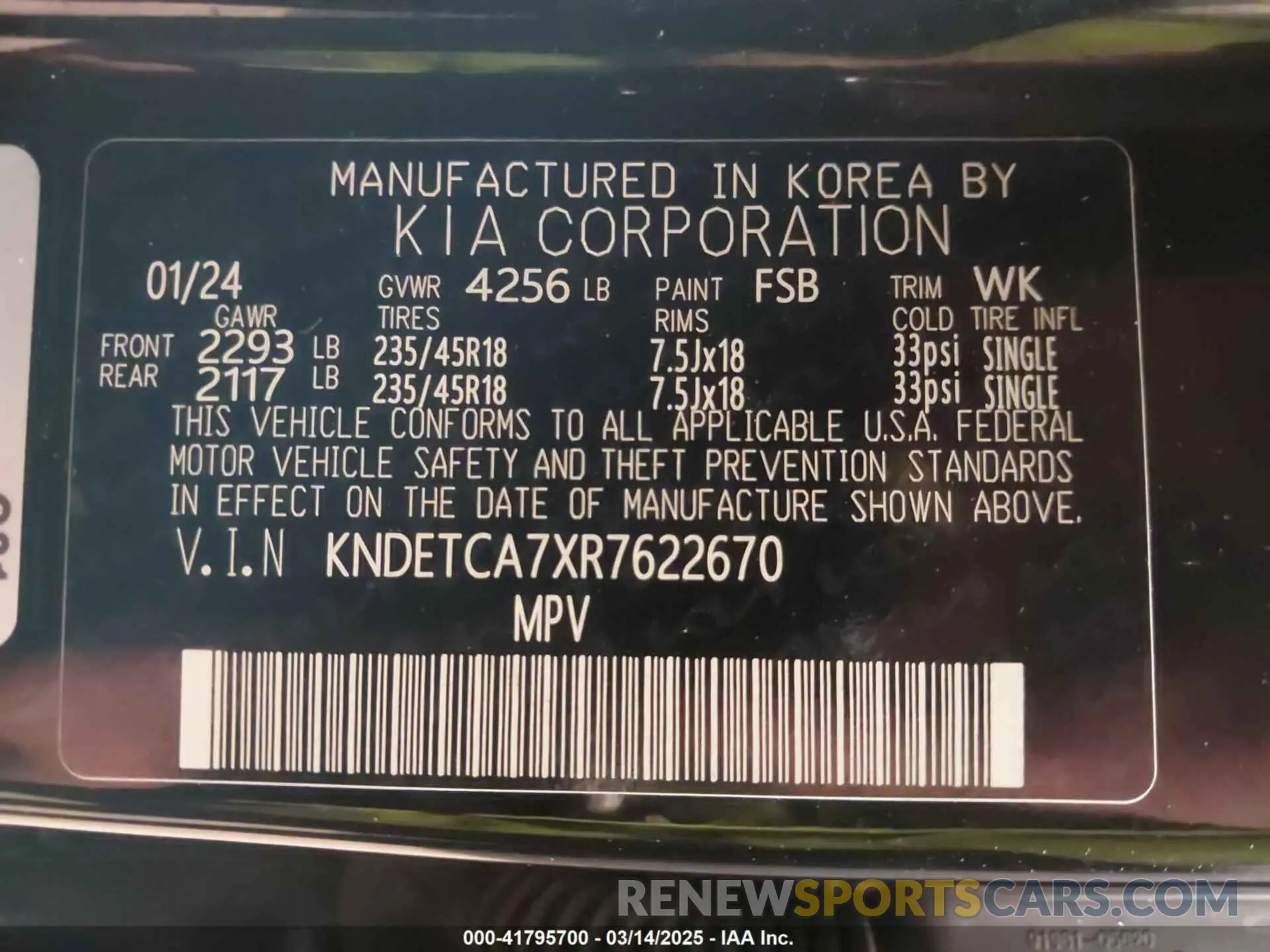9 Фотография поврежденного автомобиля KNDETCA7XR7622670 KIA SELTOS 2024