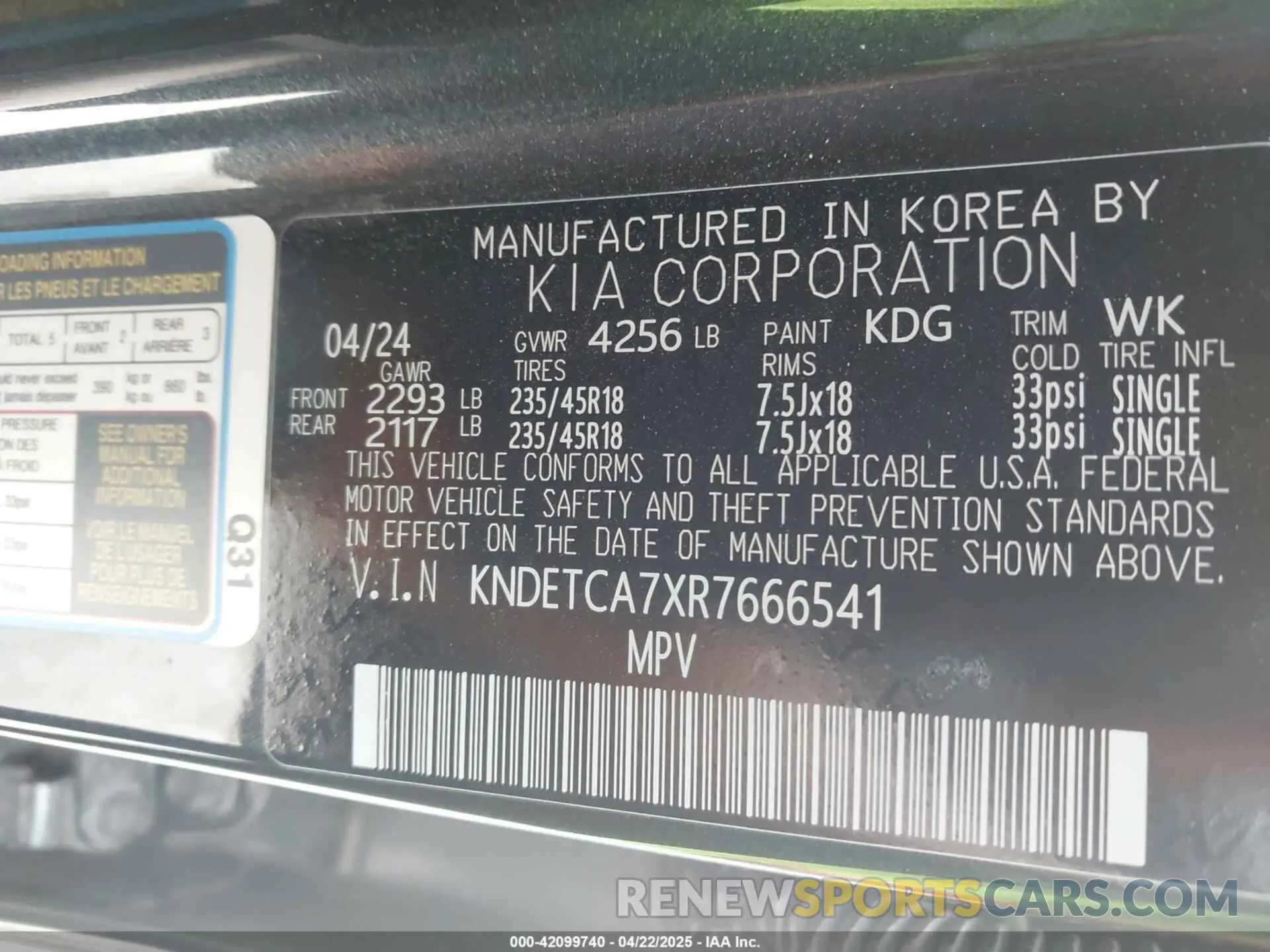 9 Photograph of a damaged car KNDETCA7XR7666541 KIA SELTOS 2024