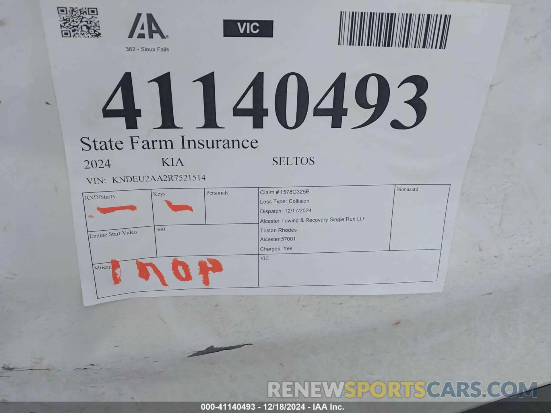 7 Фотография поврежденного автомобиля KNDEU2AA2R7521514 KIA SELTOS 2024