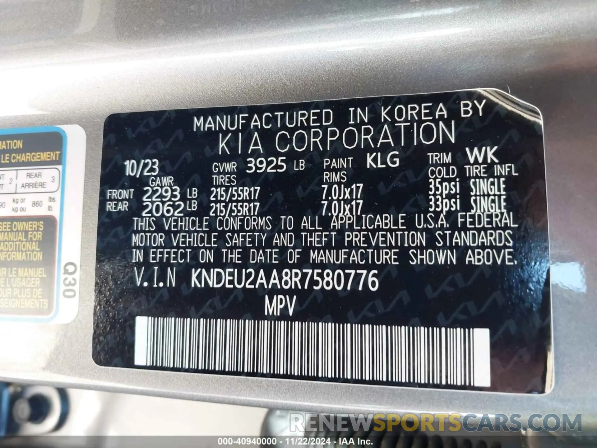 9 Фотография поврежденного автомобиля KNDEU2AA8R7580776 KIA SELTOS 2024