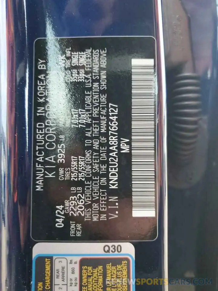 13 Photograph of a damaged car KNDEU2AA8R7664127 KIA SELTOS 2024