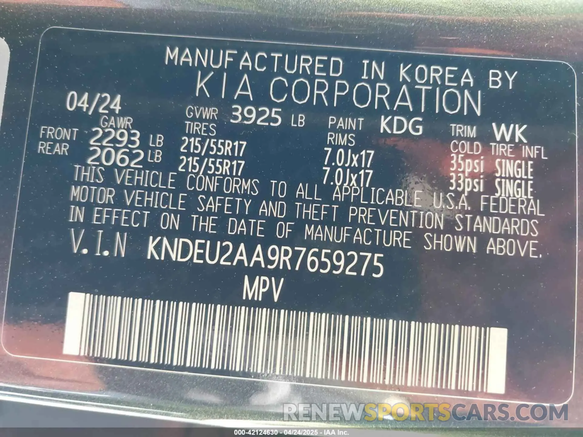 9 Фотография поврежденного автомобиля KNDEU2AA9R7659275 KIA SELTOS 2024