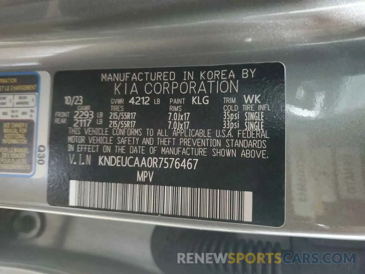 13 Photograph of a damaged car KNDEUCAA0R7576467 KIA SELTOS 2024