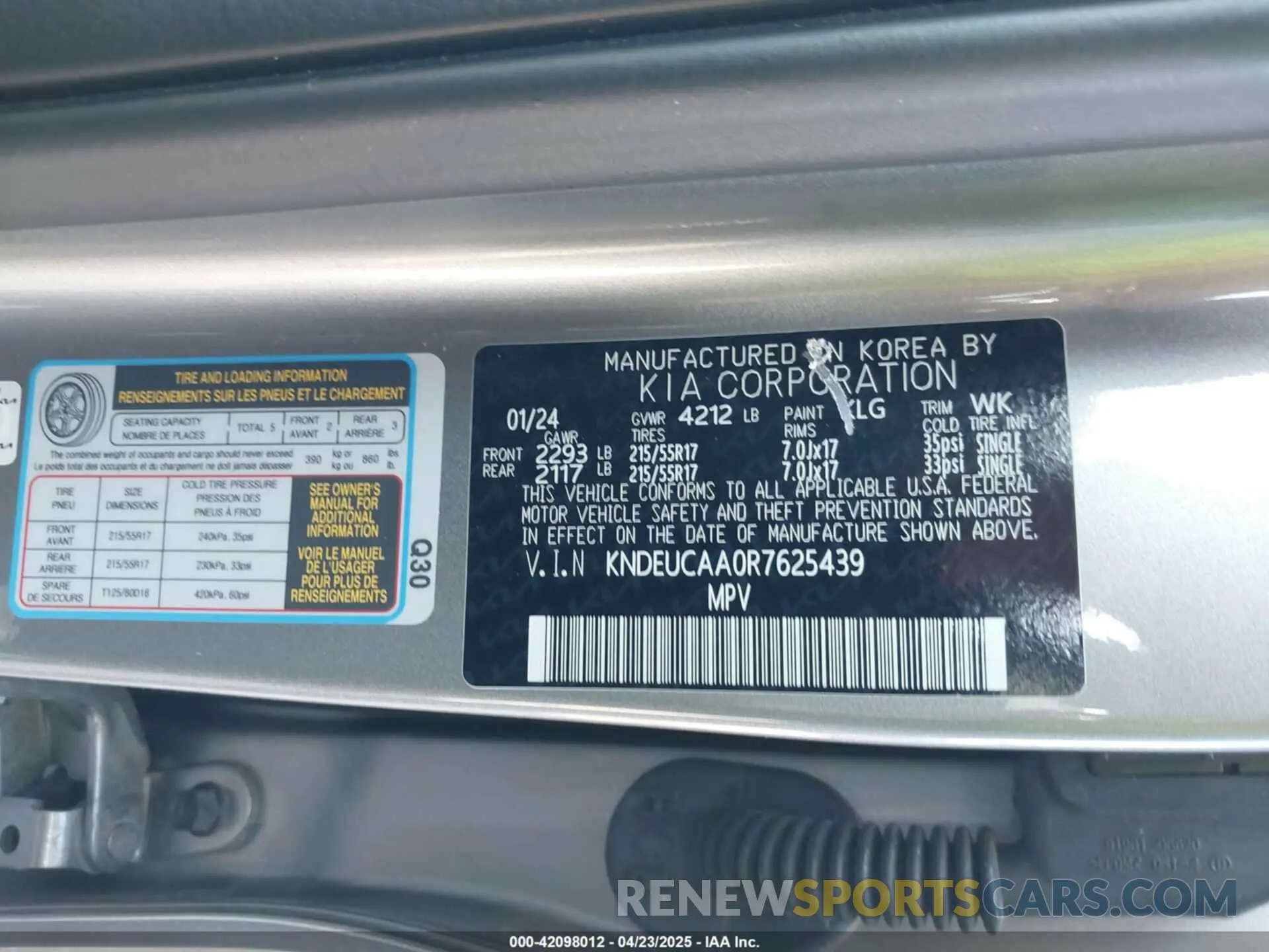 9 Фотография поврежденного автомобиля KNDEUCAA0R7625439 KIA SELTOS 2024