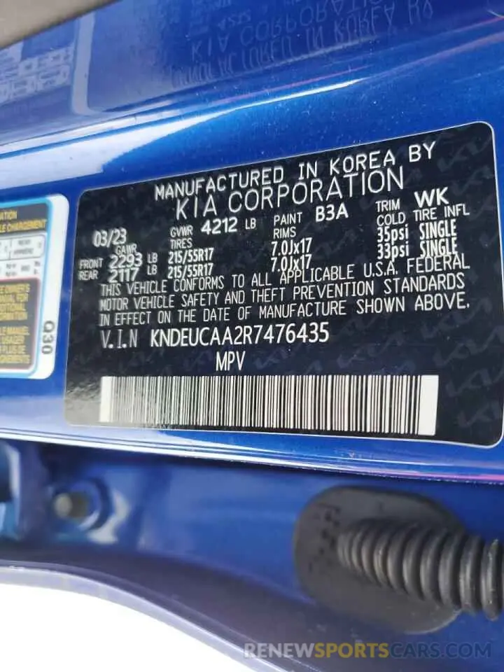14 Photograph of a damaged car KNDEUCAA2R7476435 KIA SELTOS 2024