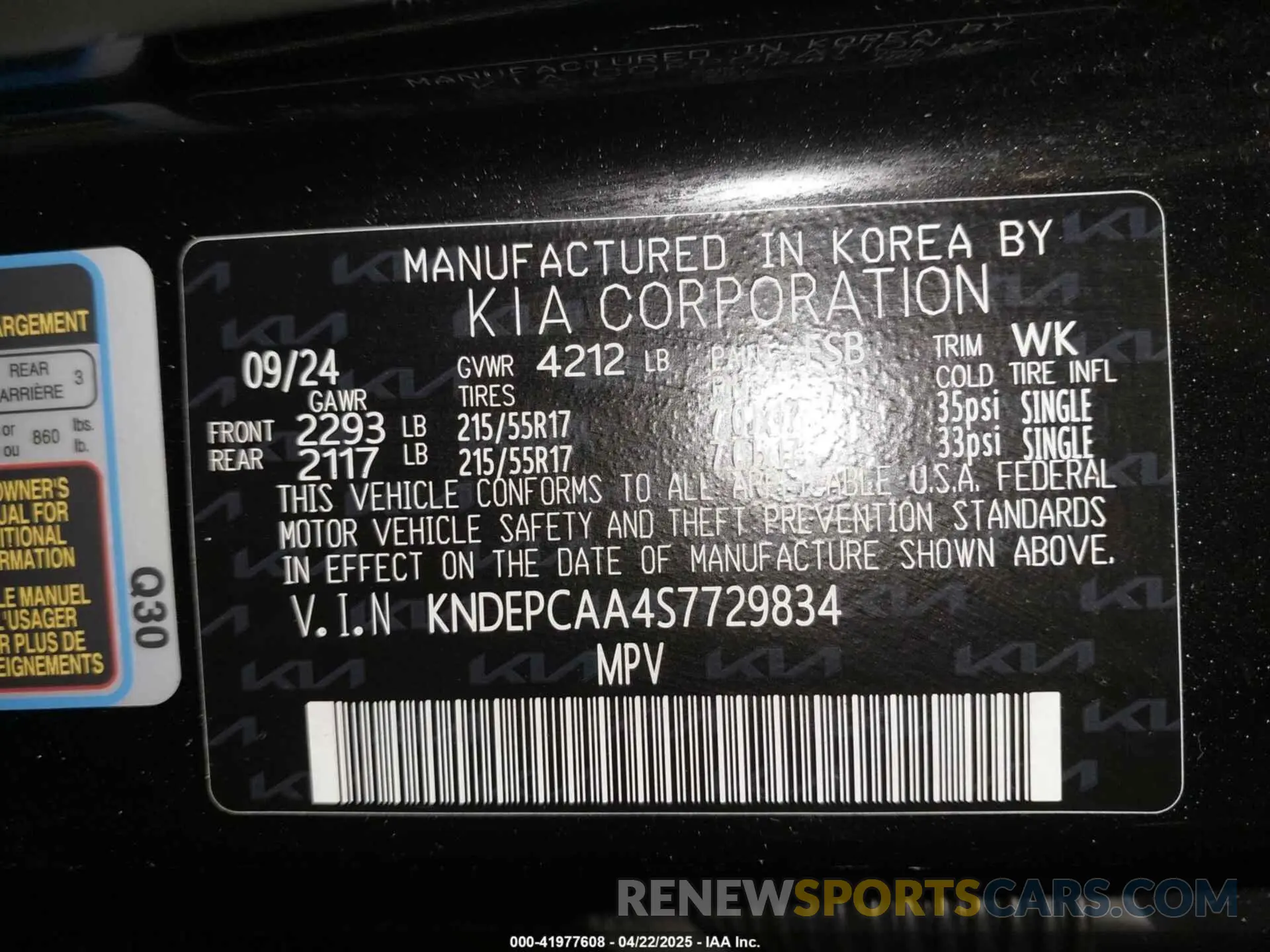 9 Фотография поврежденного автомобиля KNDEPCAA4S7729834 KIA SELTOS 2025