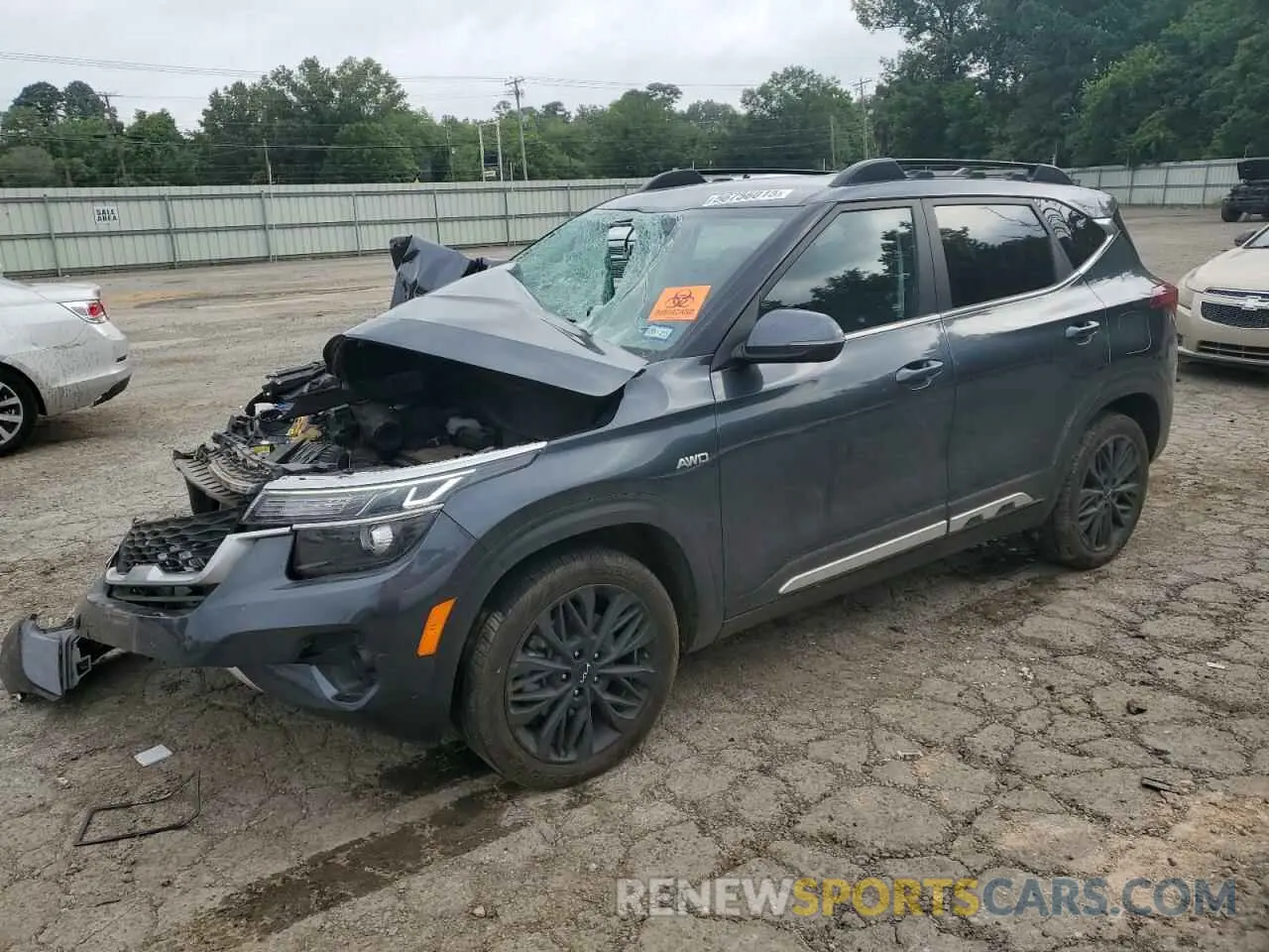 1 Photograph of a damaged car KNDEUCA22N7340910 KIA SELTOS NIG 2022
