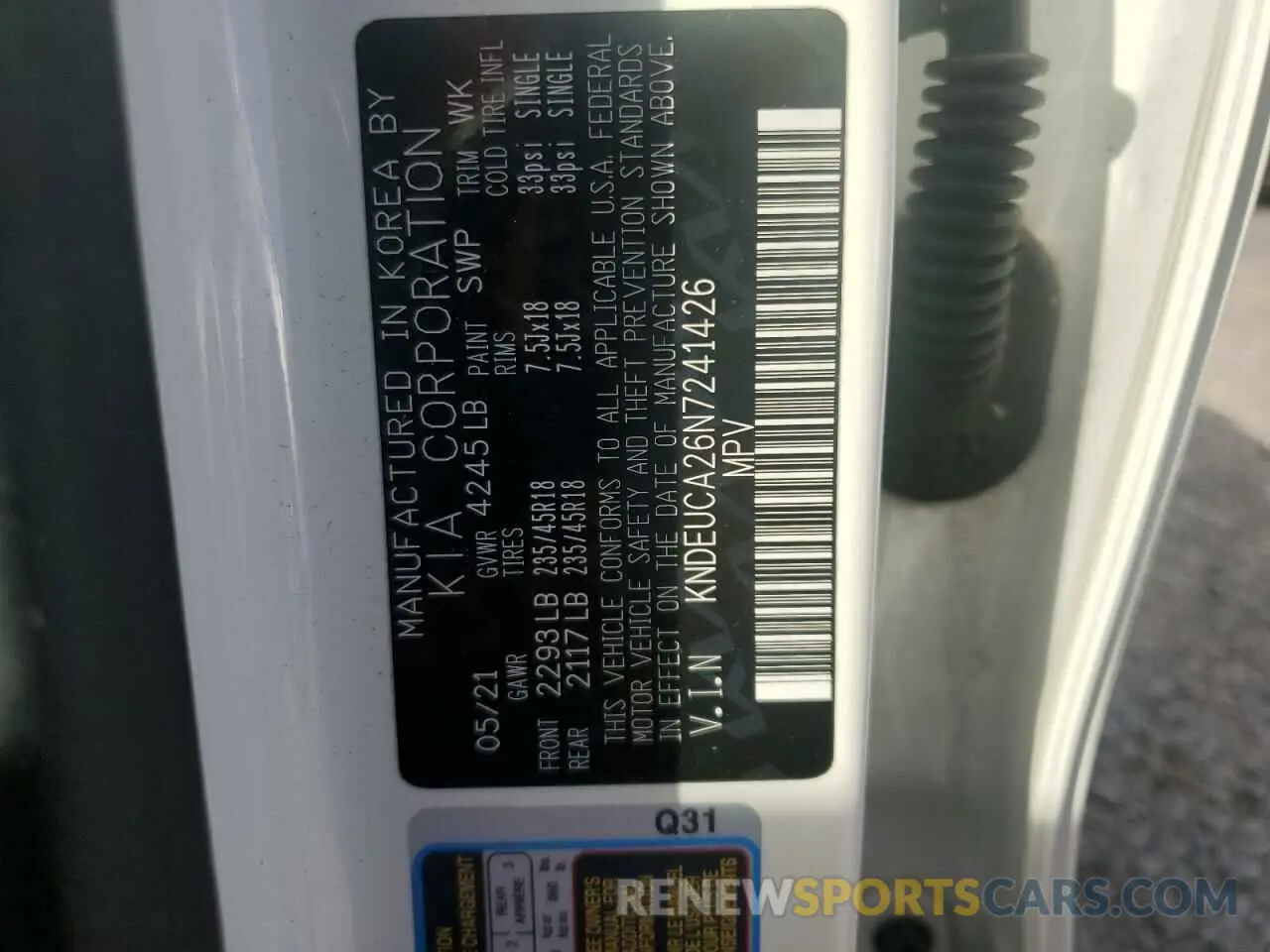 12 Фотография поврежденного автомобиля KNDEUCA26N7241426 KIA SELTOS NIG 2022