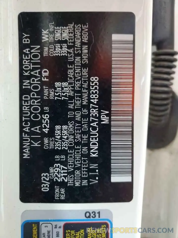 14 Фотография поврежденного автомобиля KNDEUCA73R7483558 KIA SELTOS X L 2024