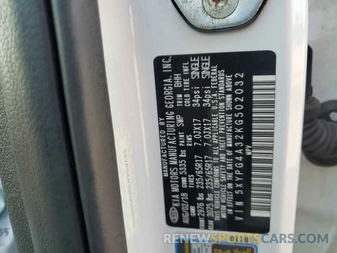 13 Фотография поврежденного автомобиля 5XYPG4A32KG502032 KIA SORENTO 2019