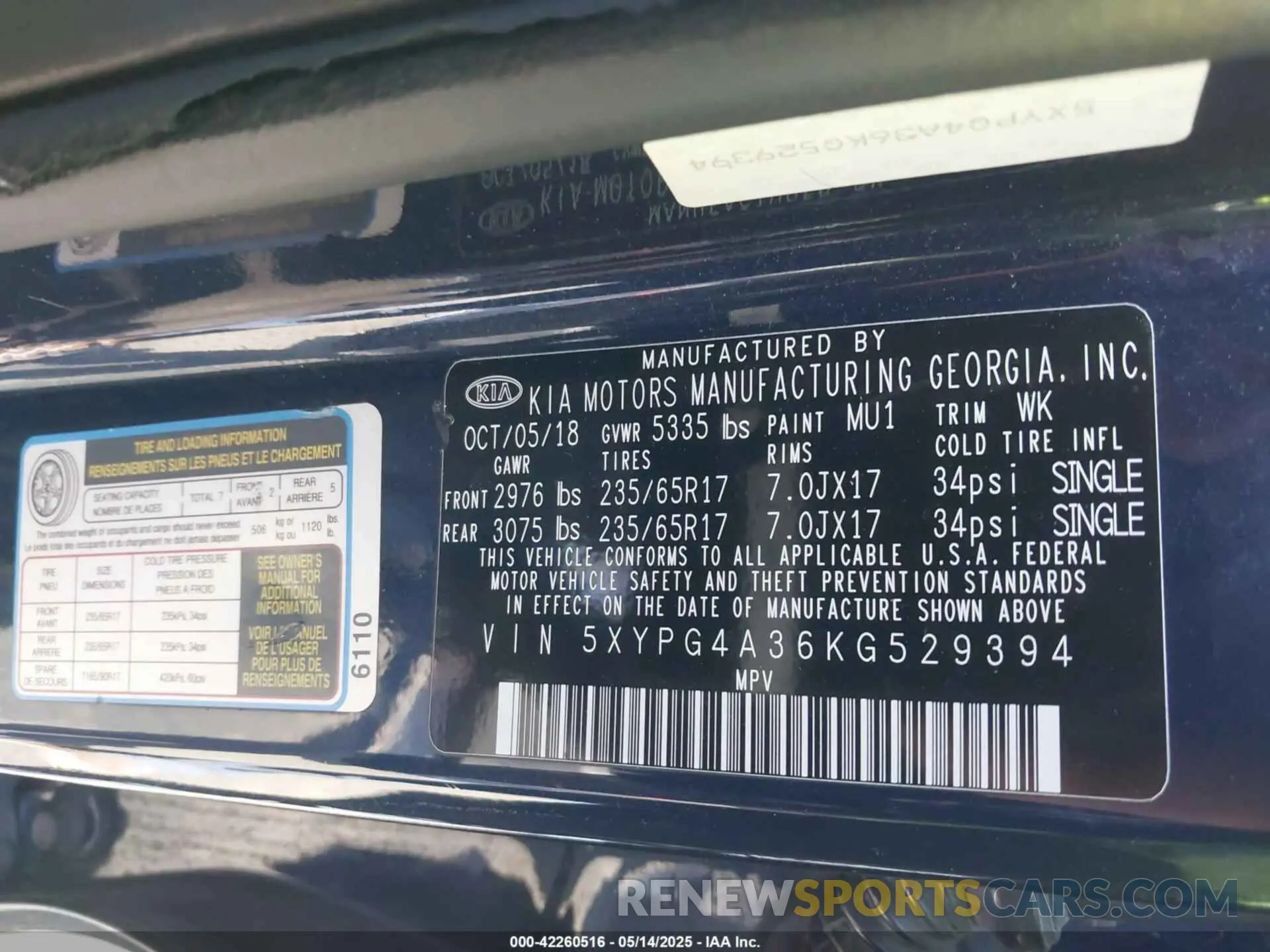 9 Photograph of a damaged car 5XYPG4A36KG529394 KIA SORENTO 2019