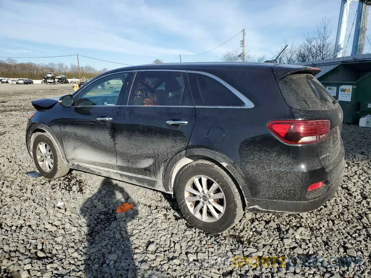 2 Photograph of a damaged car 5XYPGDA34KG575242 KIA SORENTO 2019