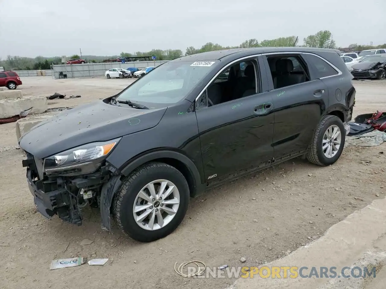 1 Photograph of a damaged car 5XYPGDA54KG444104 KIA SORENTO 2019