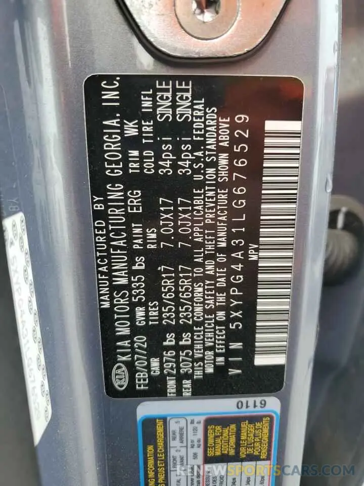 13 Фотография поврежденного автомобиля 5XYPG4A31LG676529 KIA SORENTO 2020