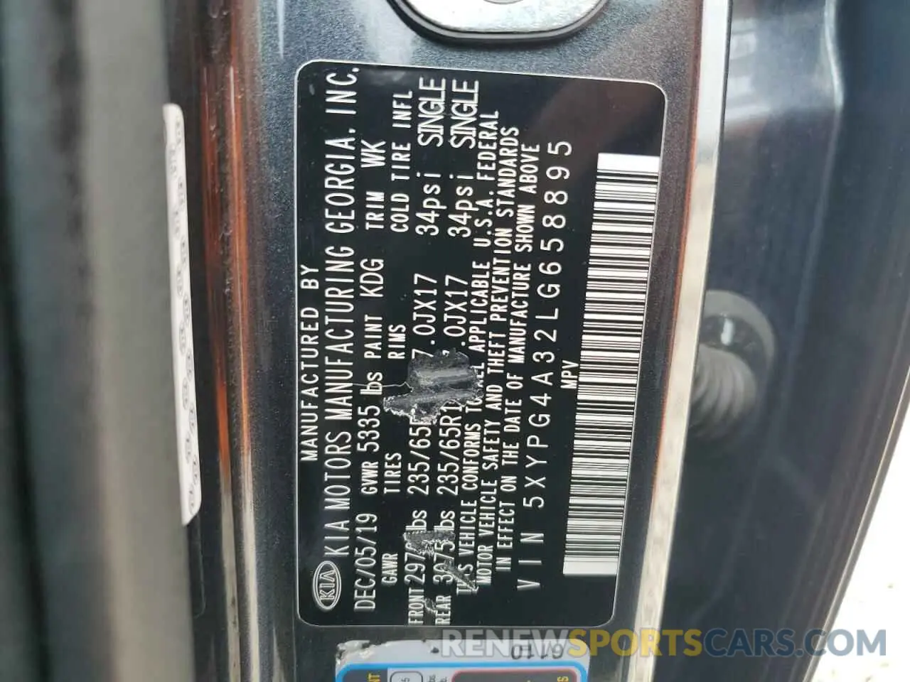 16 Фотография поврежденного автомобиля 5XYPG4A32LG658895 KIA SORENTO 2020