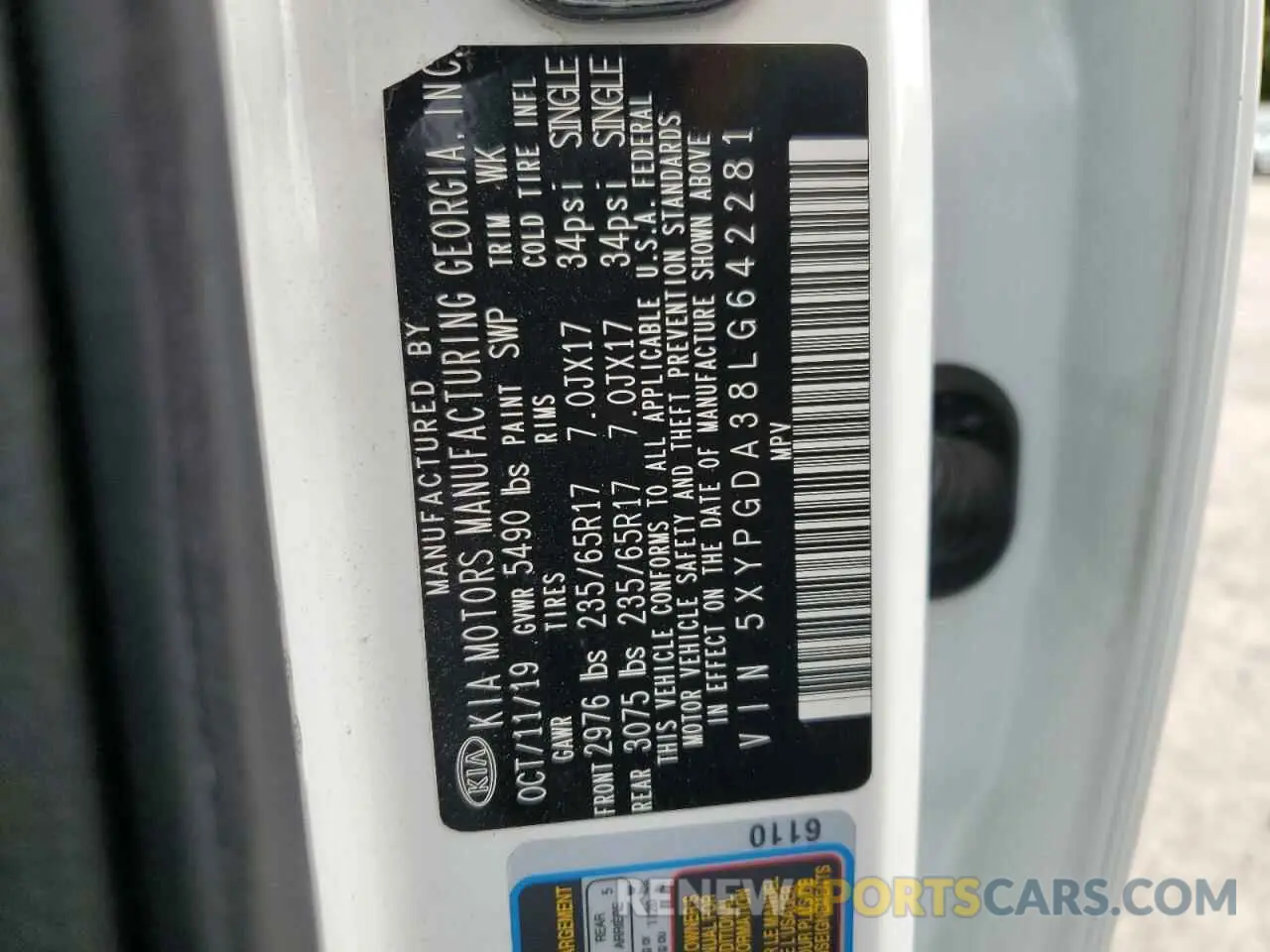 15 Фотография поврежденного автомобиля 5XYPGDA38LG642281 KIA SORENTO 2020