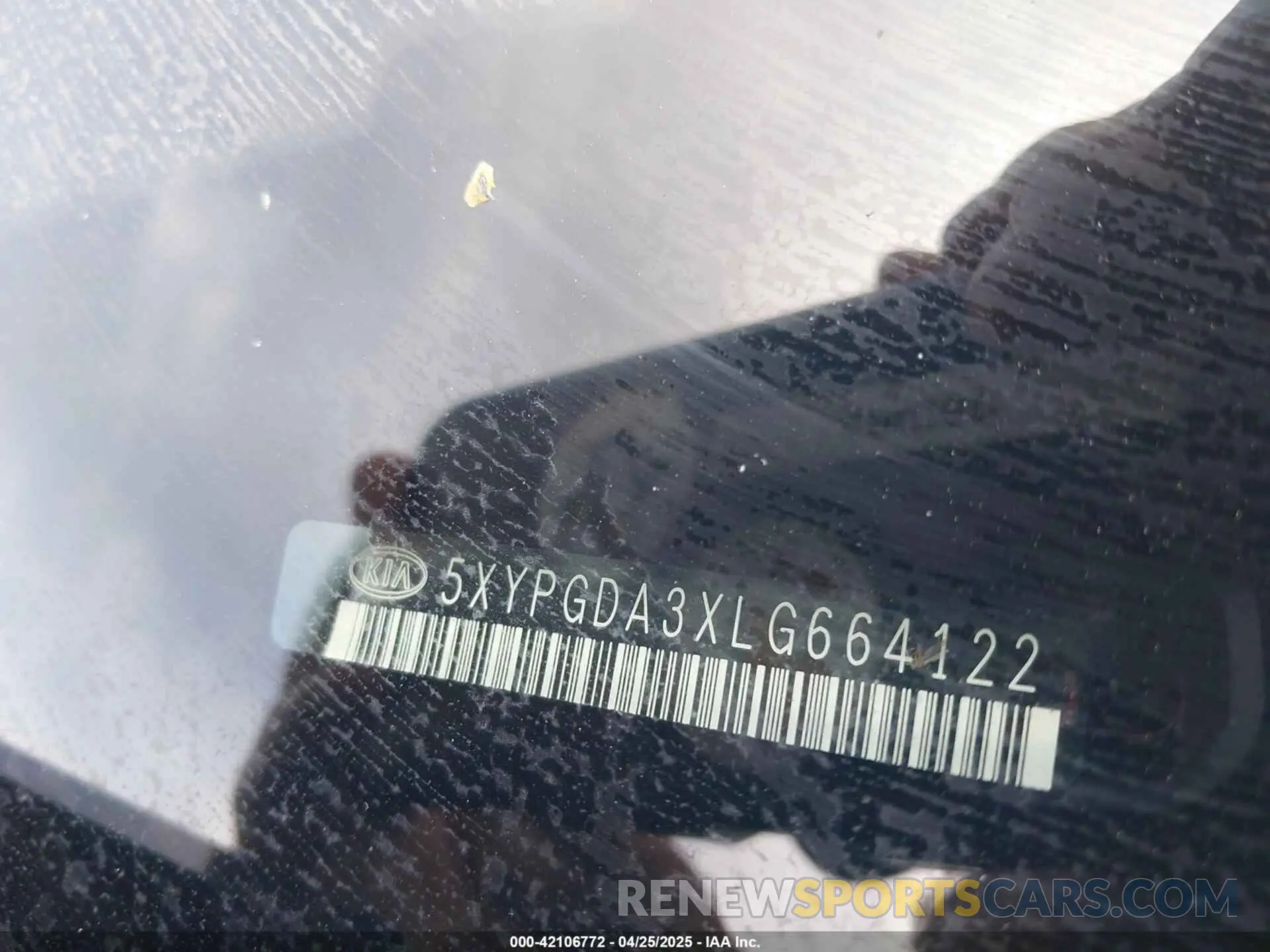 9 Фотография поврежденного автомобиля 5XYPGDA3XLG664122 KIA SORENTO 2020