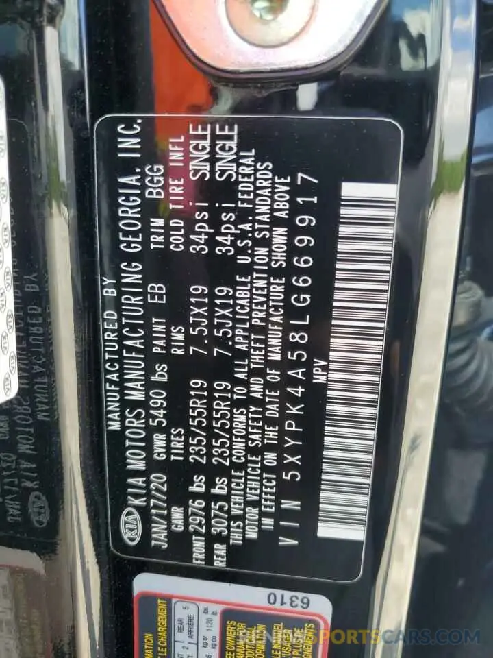 13 Фотография поврежденного автомобиля 5XYPK4A58LG669917 KIA SORENTO 2020