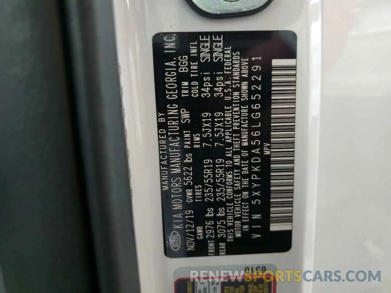 14 Фотография поврежденного автомобиля 5XYPKDA56LG652291 KIA SORENTO 2020