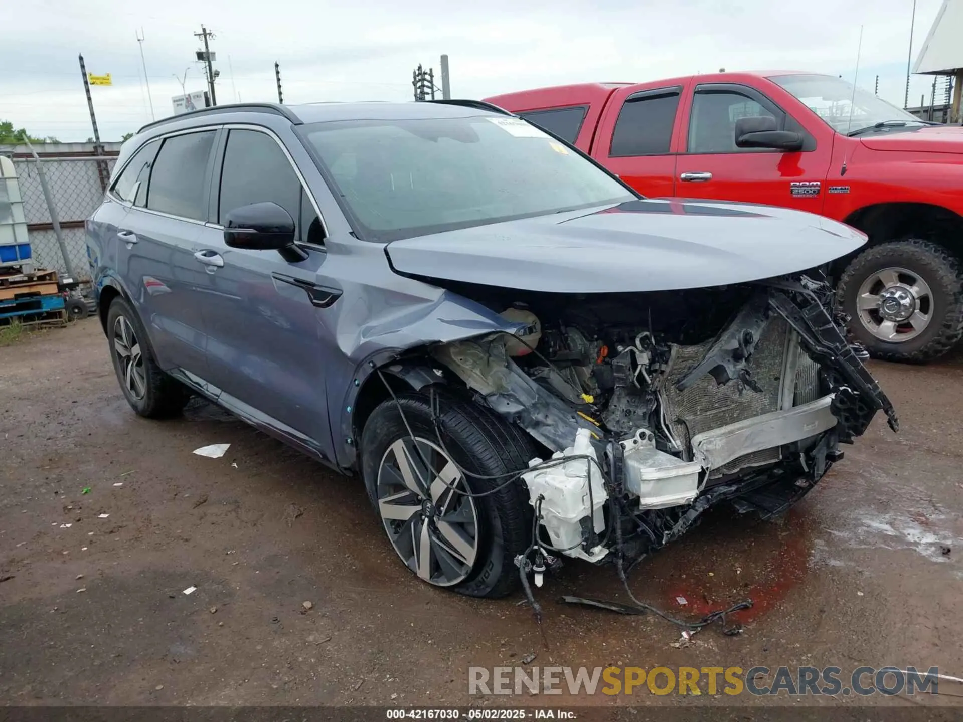1 Photograph of a damaged car 5XYRH4LF8MG034839 KIA SORENTO 2021