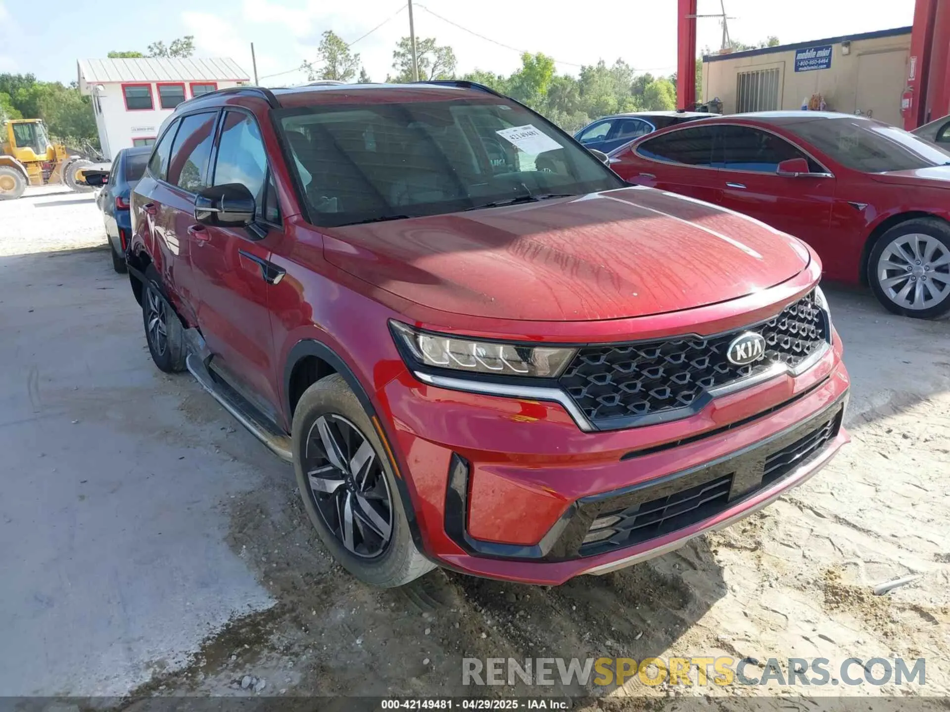 1 Photograph of a damaged car 5XYRH4LF8MG035215 KIA SORENTO 2021