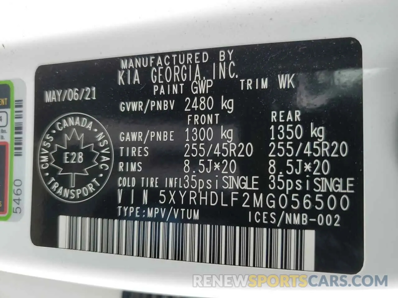 13 Фотография поврежденного автомобиля 5XYRHDLF2MG056500 KIA SORENTO 2021