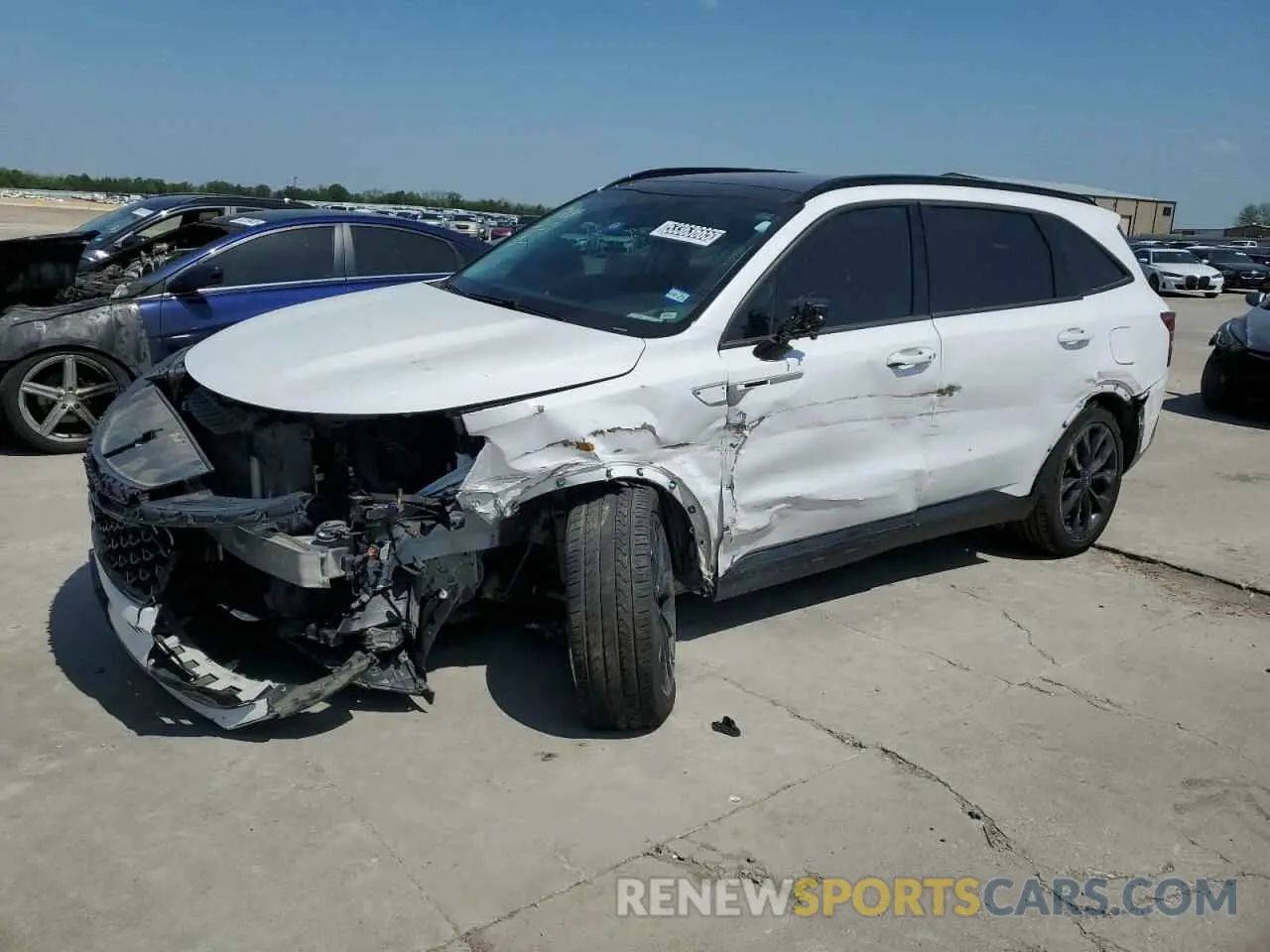 1 Photograph of a damaged car 5XYRK4LF5MG025002 KIA SORENTO 2021